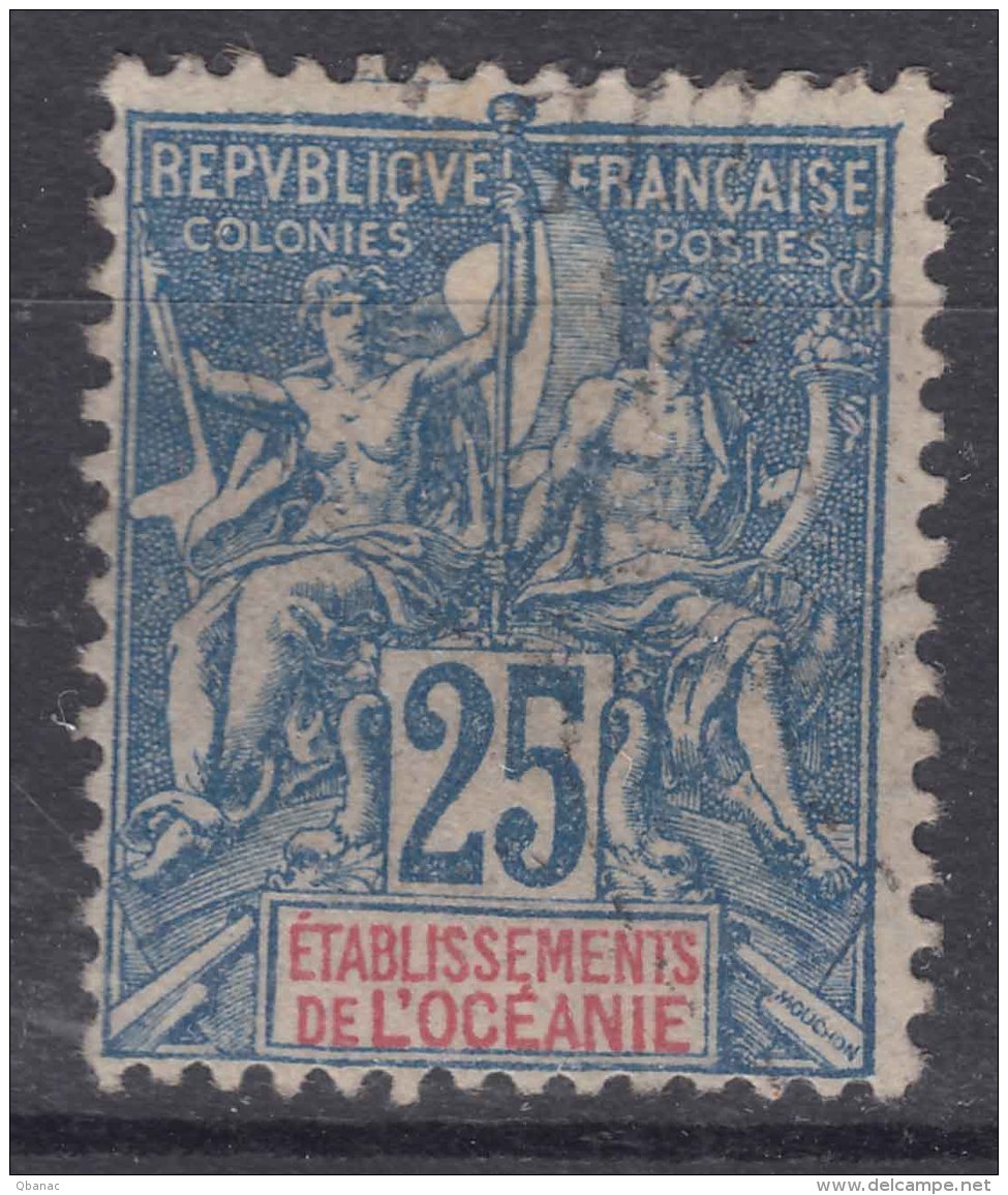 French Oceania Oceanie 1900 Yvert#17 Used - Usados