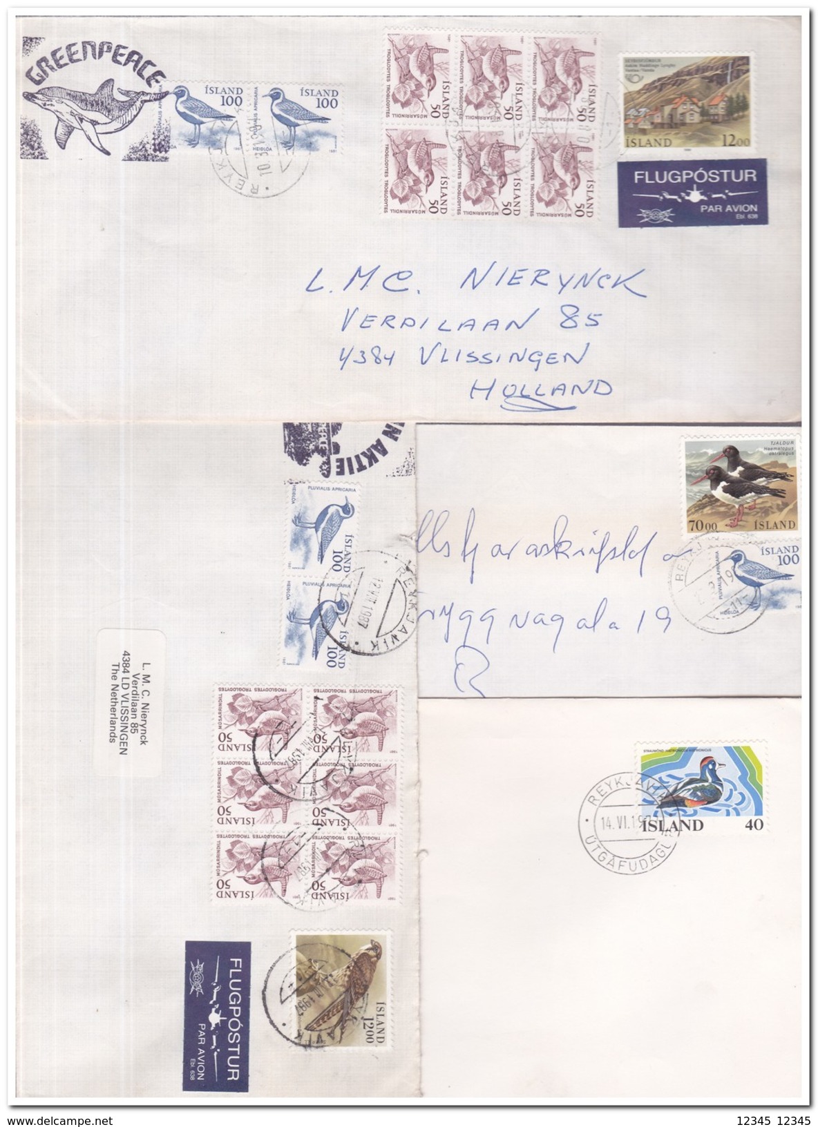 IJsland, 12 Envelopes - Enteros Postales