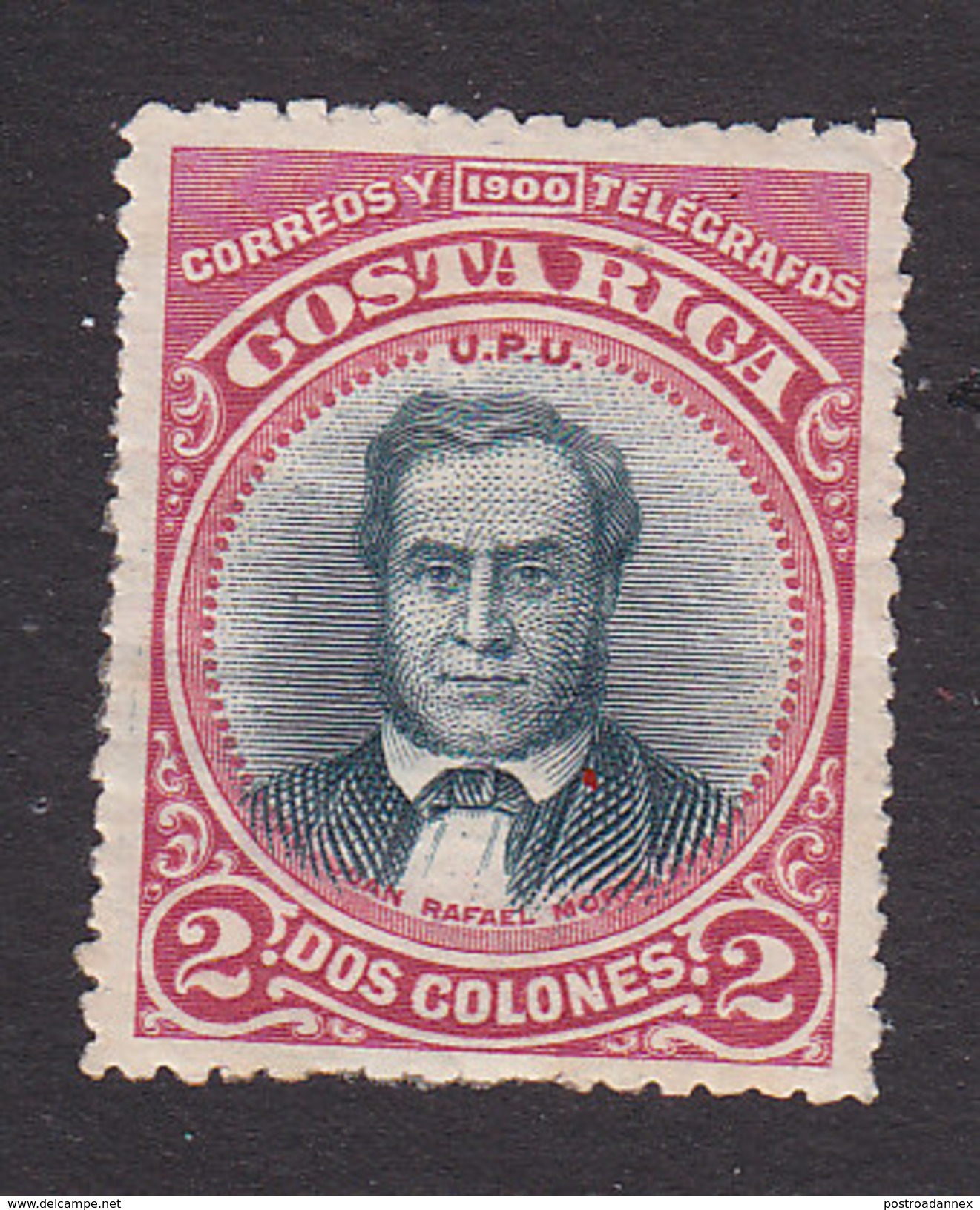 Costa Rica, Scott #52, Mint Hinged, Juan Rafael Mora, Issued 1901 - Costa Rica