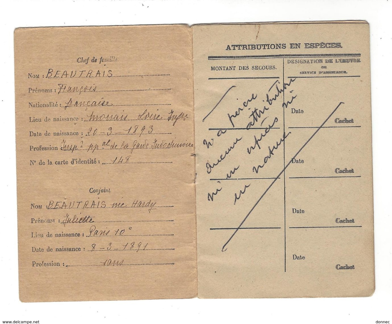 Carte Pillé Ou Spolié  Tampon " Pillé D'Indochine "  Kampot Cambodge 1945 - Autres & Non Classés