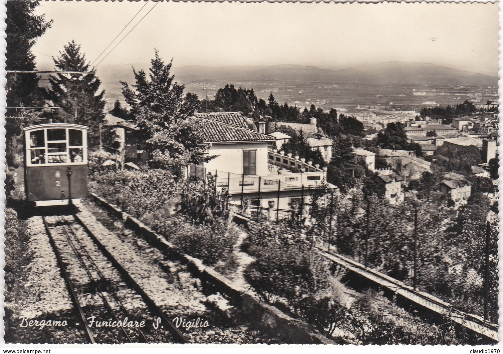 CARTOLINA - POSTCARD - BERGAMO - FUNICOLARE S . VIGILIO - Bergamo