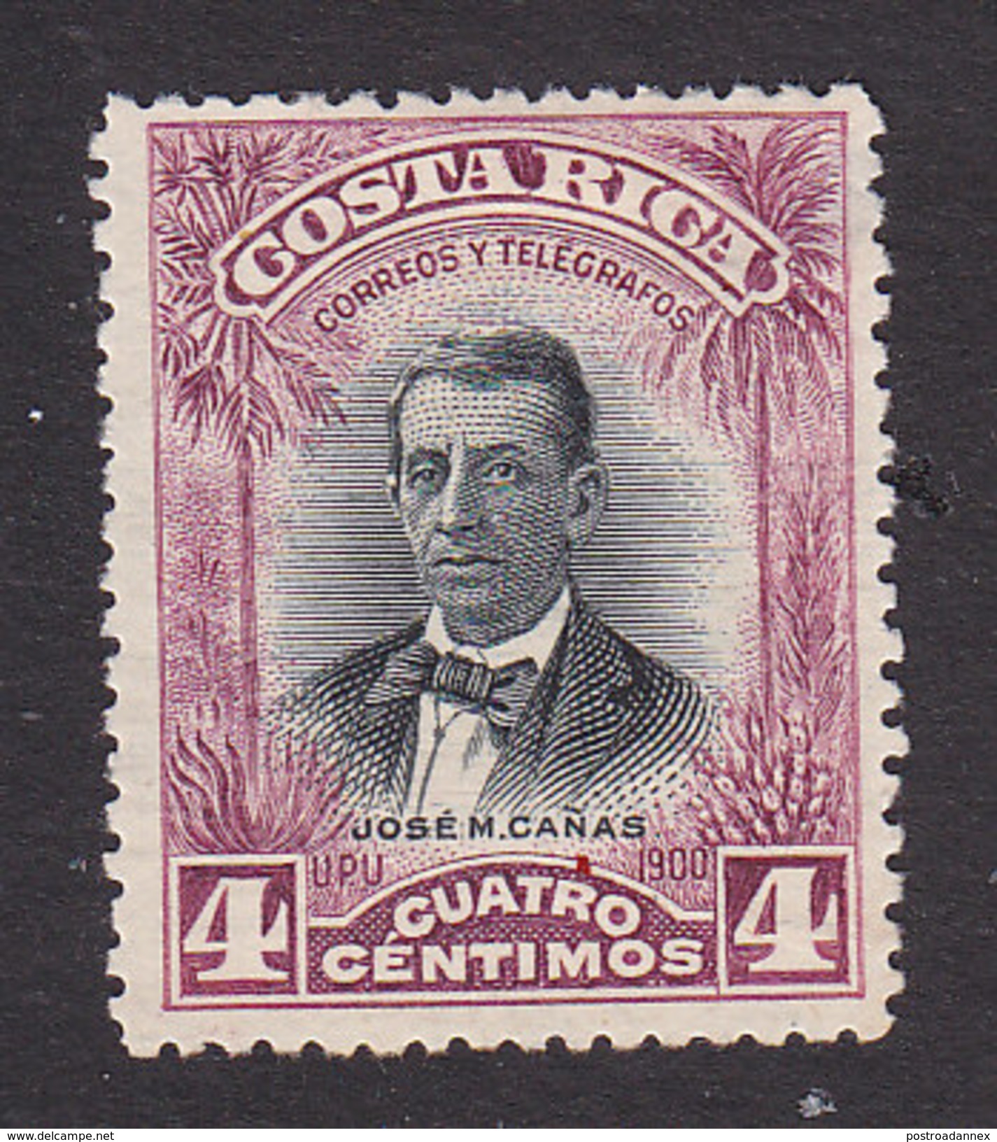 Costa Rica, Scott #55, Mint No Gum, Jose M Canas, Issued 1903 - Costa Rica