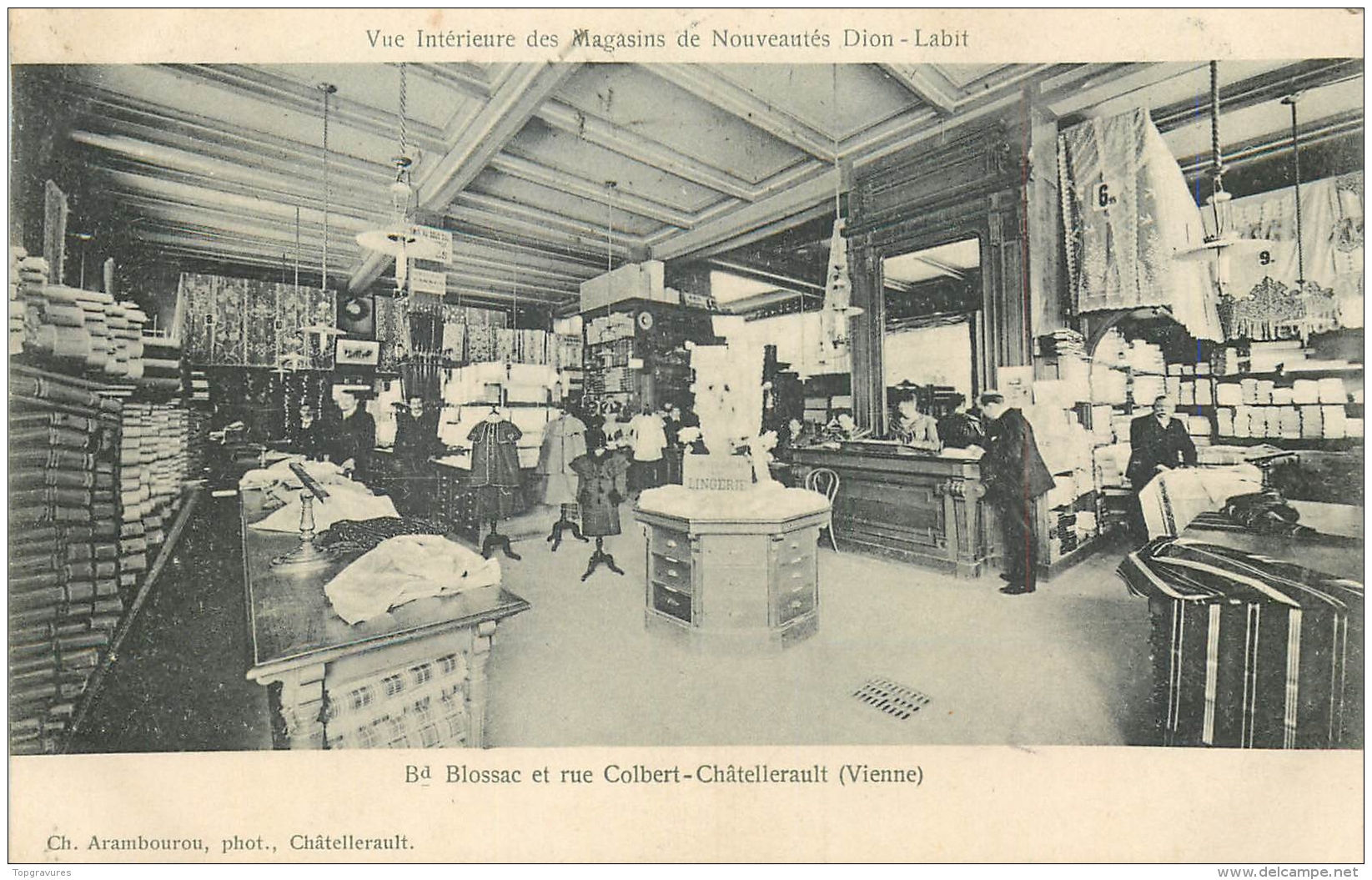 86 Chatellerault Interieur Des Magasins De Nouveautés Dion Labit - Chatellerault