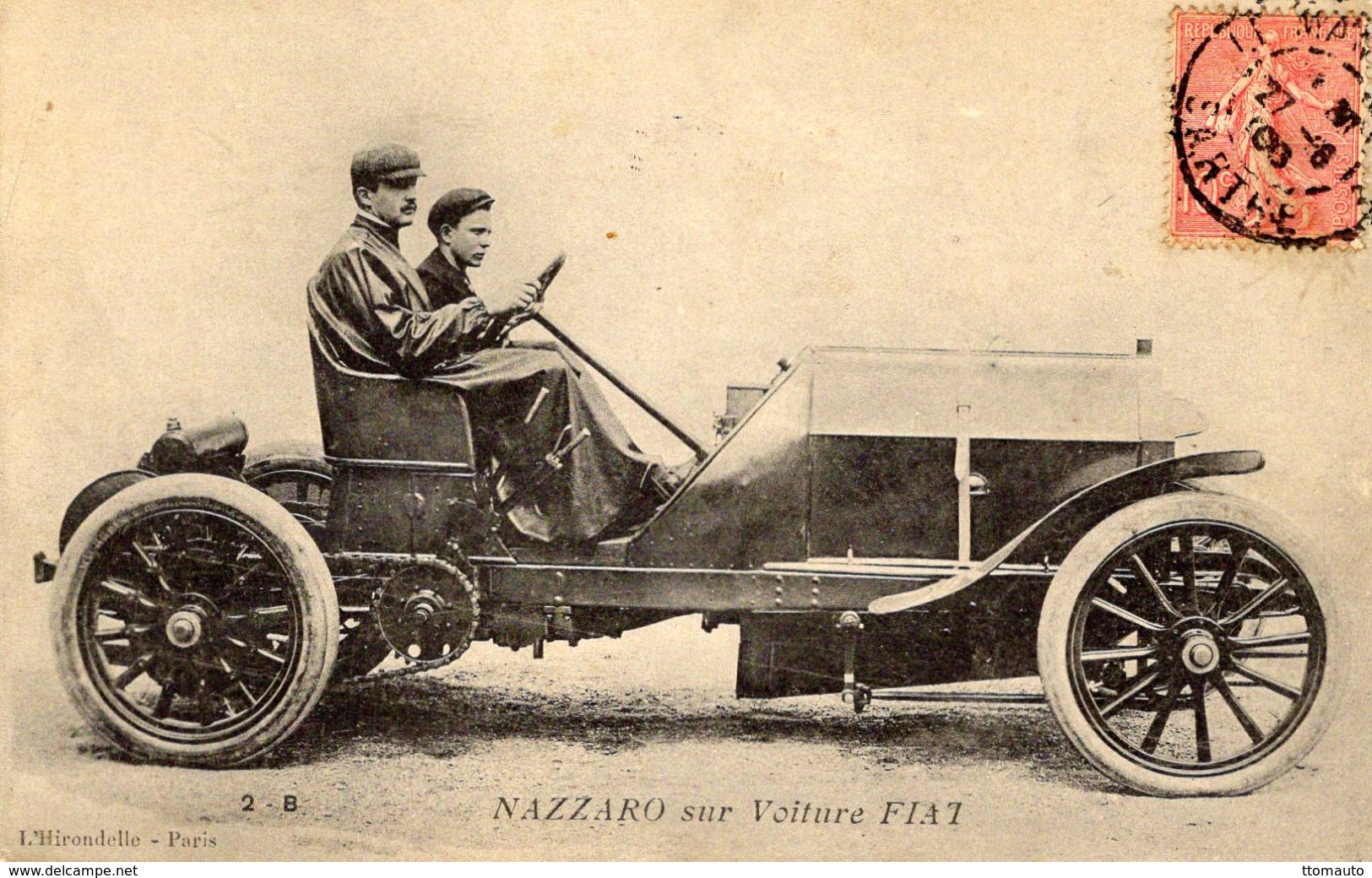 Felice Nazzaro Sur Voiture FIAT   -  CPA - Autres & Non Classés