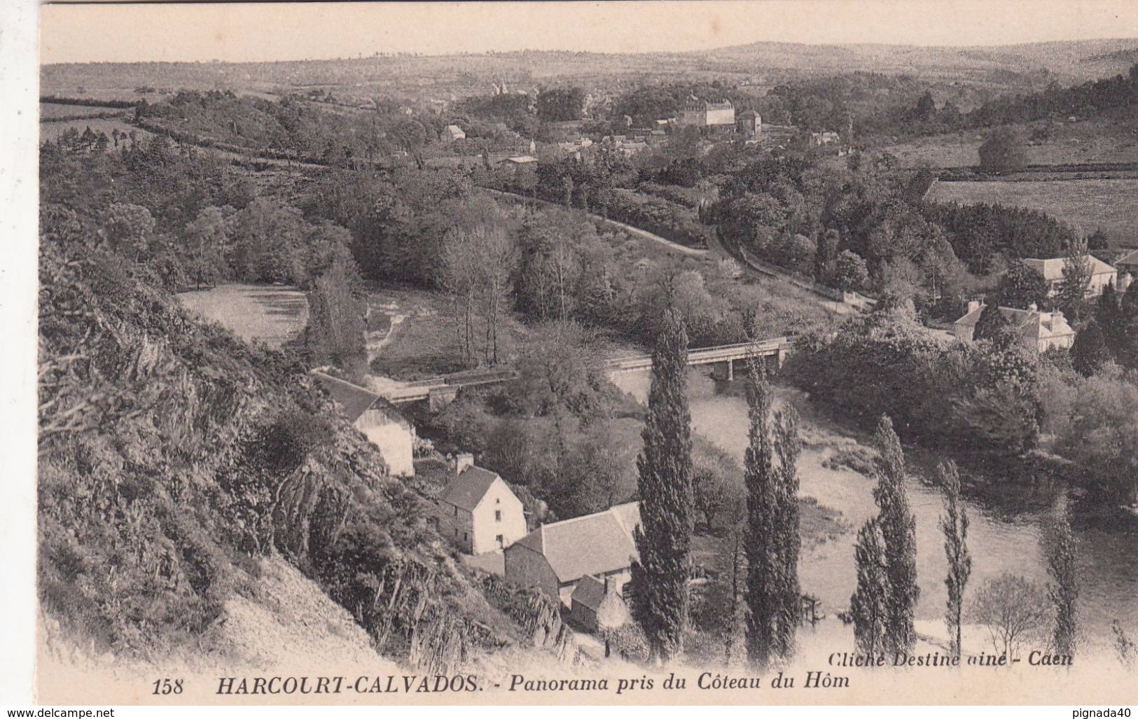 Cp , 27 , THURY-HARCOURT , Panorama Pris Du Coteau Du Hôm - Harcourt