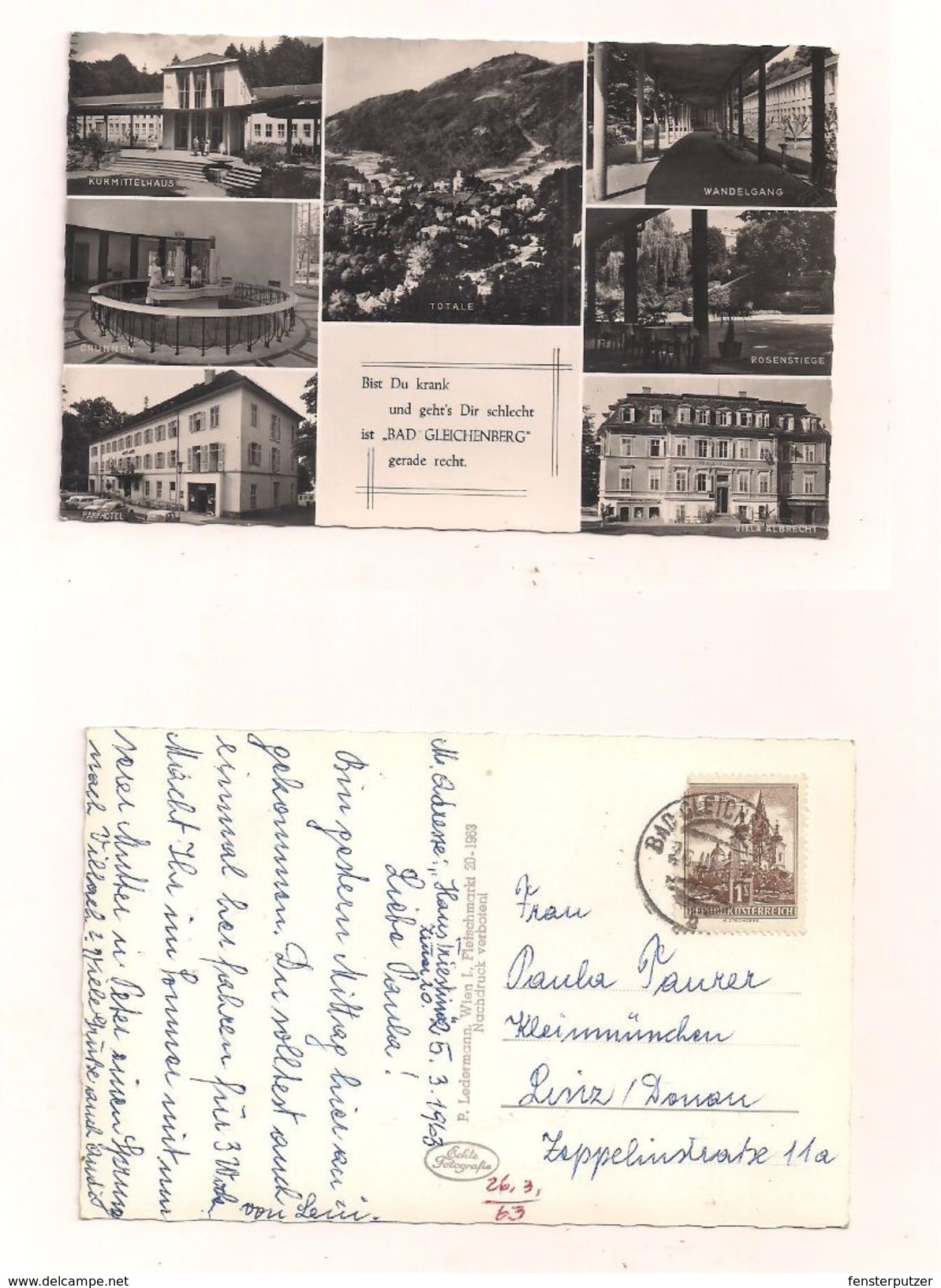 AK Bad Gleichenberg  - 26.3.1960 - Echt Gelaufen - 7-Bilderkarte - Bad Gleichenberg