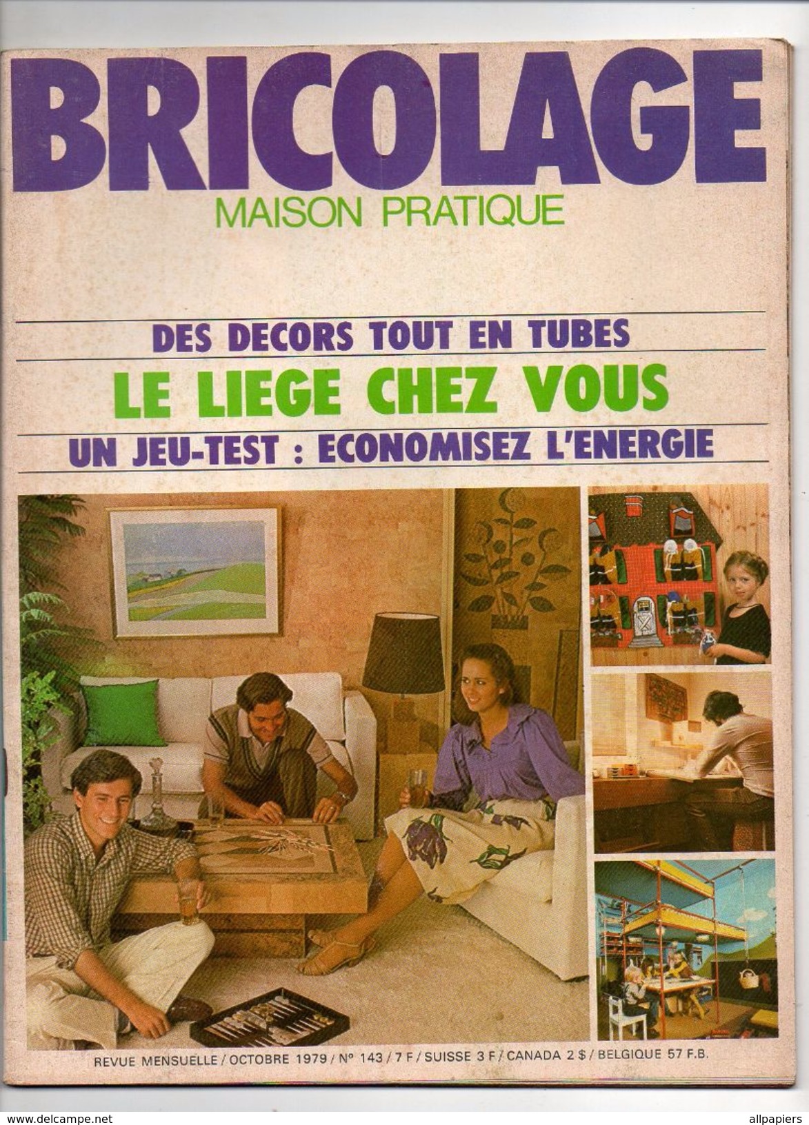 Bricolage Maison N°143 Les Décors Tout En Tubes - Le Liège Chez Vous - Un Jeu-test : économisez L'énergie De 1979 - Maison & Décoration