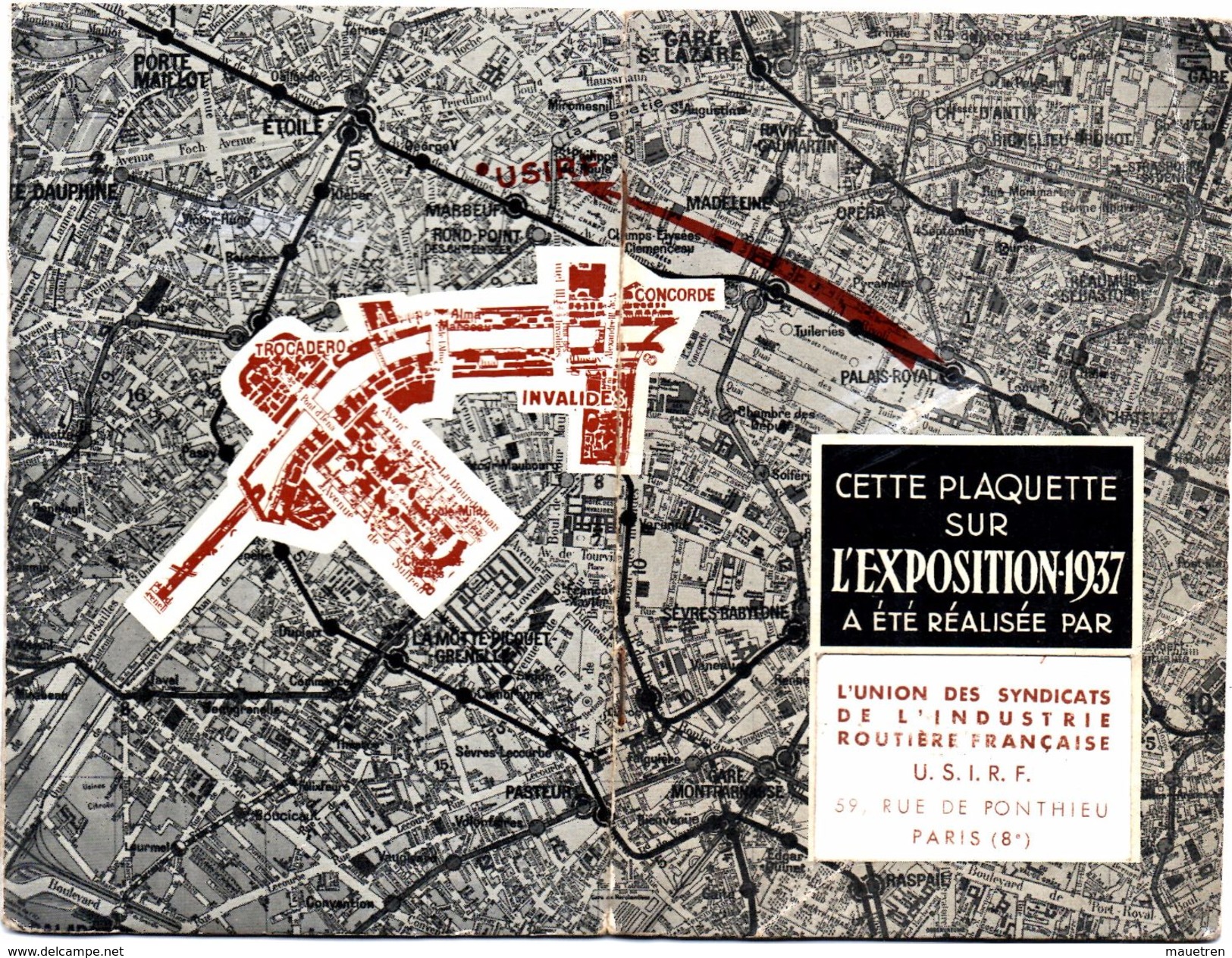 PLAQUETTE PROGRAMME DE L'EXPOSITION DE 1937 PARIS - Programmes