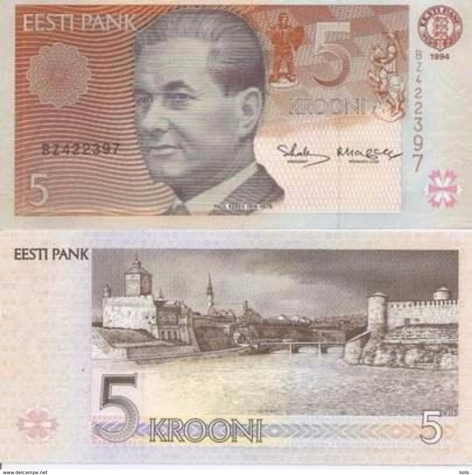 Estonia P-76 5 Krooni 1994 UNC - Estonia