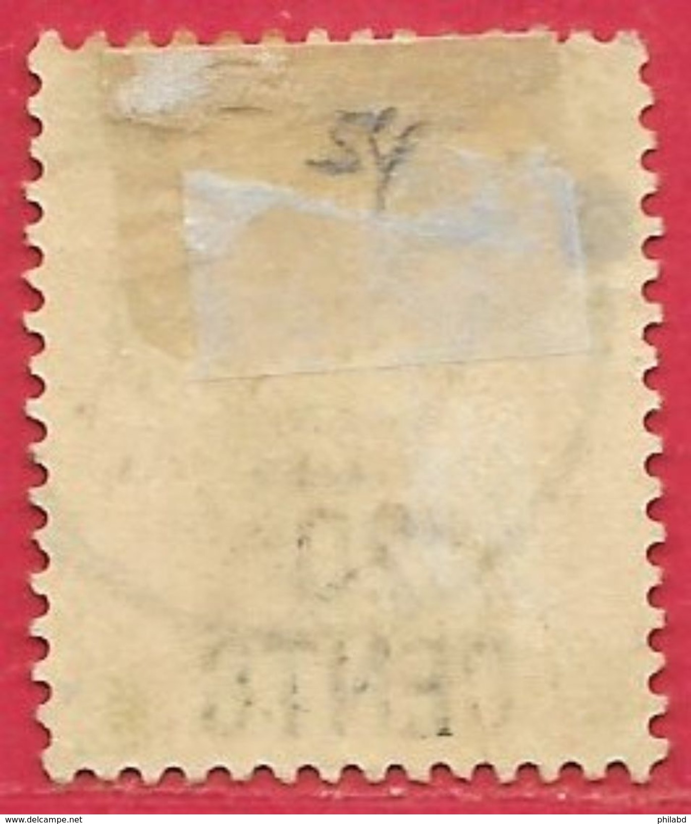 Hong Kong N°54 20c Sur 30c Vert-gris (filigrane CA) 1885-90 (10 JA 96) O - Used Stamps