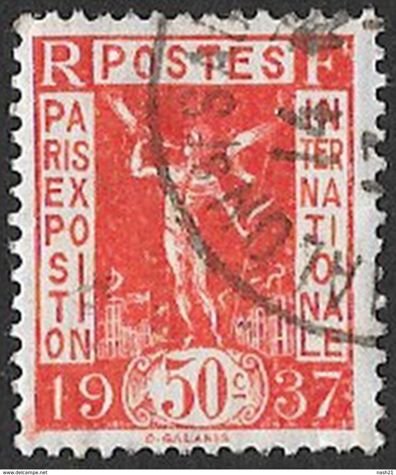 France, Timbre De 1936   '    Y & T  325   '   50 C. Propagande Pour L' Expo Internationale De Paris 1937 - Oblitérés