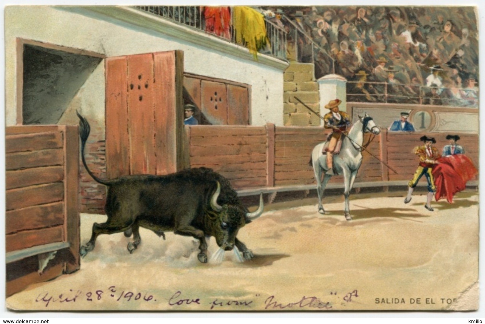 Toros. Salida Del Toro. Stengel & Co 1906 - Otros & Sin Clasificación