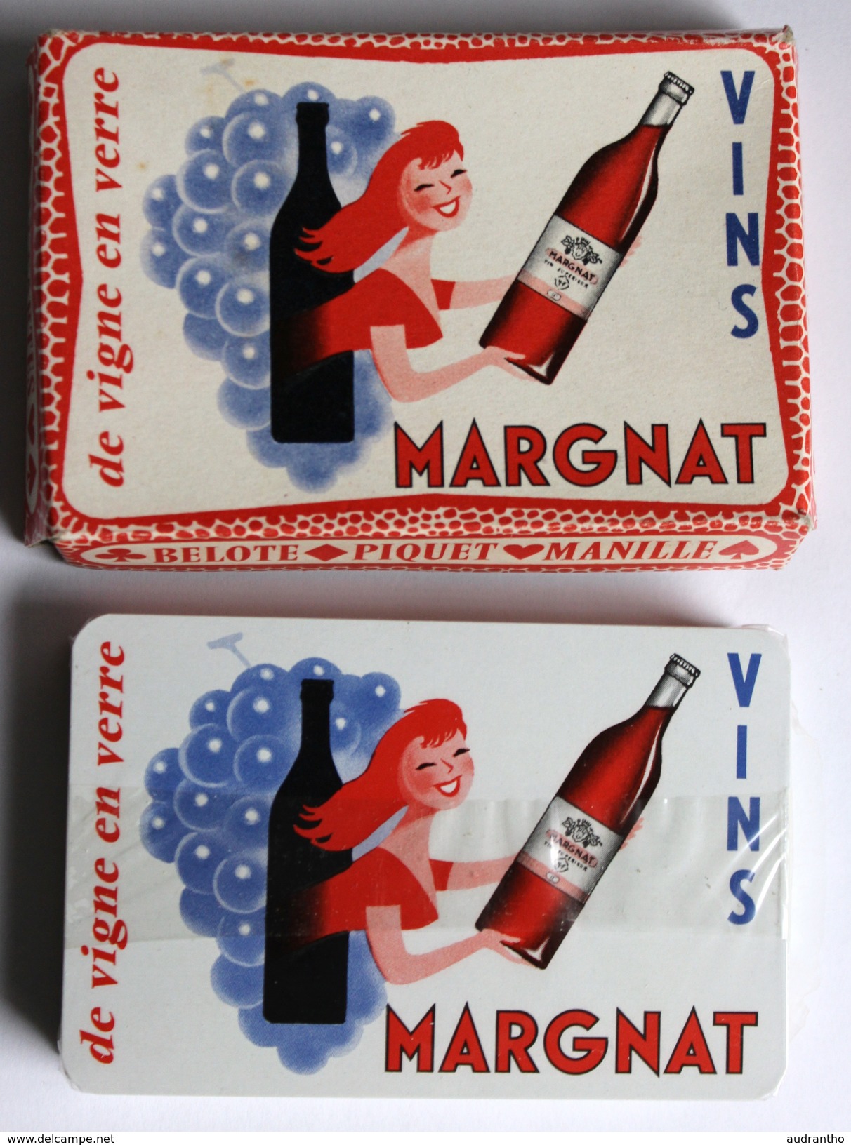 Ancien Jeu De Cartes à Jouer Publicitaire Vins MARGNAT Alcool Belote Piquet Manille - 32 Cartes