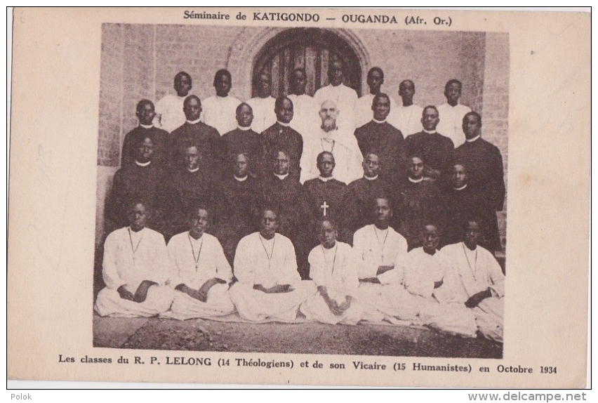 Bk - Rare Cpa OUGANDA - Séminaire De KATIGONDO - Les Classes Du RP LELONG Et De Son Vicaire En Octobre 1934 (Arras Au Do - Ouganda