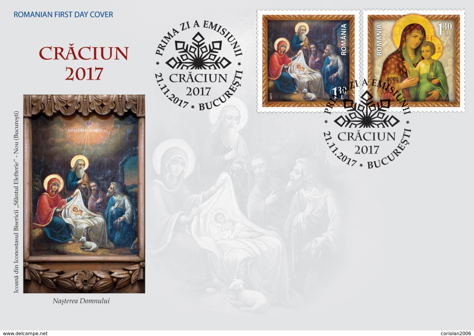 Romania 2017 / Christmas / FDC - Kerstmis