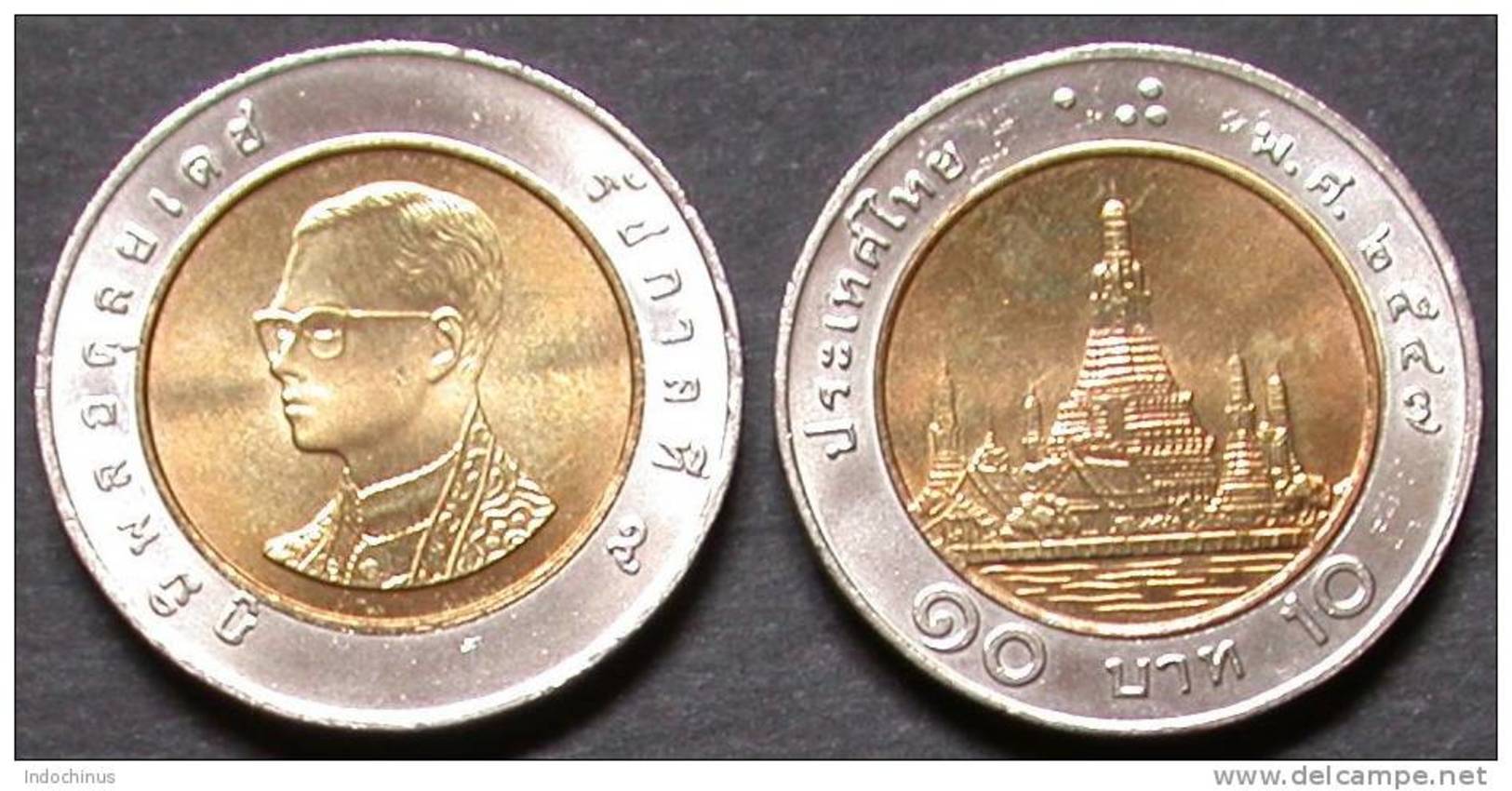 THAILANDE   10  BATH  2004 / 2547 Année Thaïlandaise  UNC / BU  THAILAND  PORT OFFERT - Thaïlande