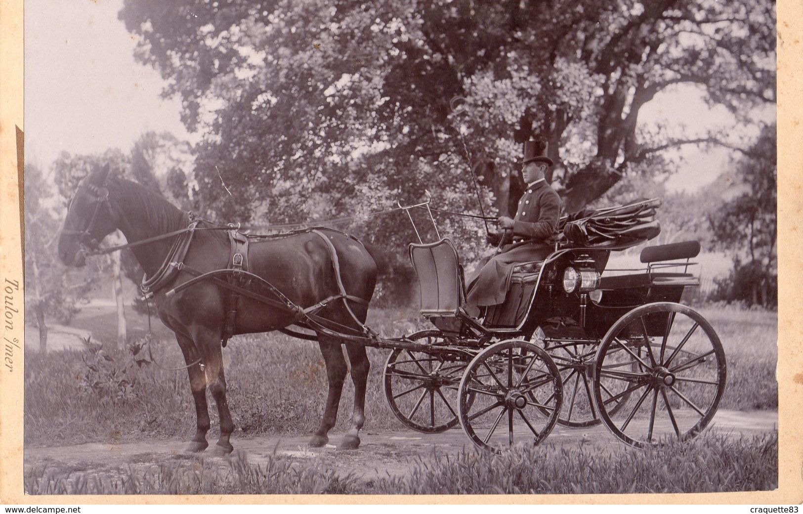 CAB-PHAETON  ATTELE ET COCHER   PH. P. COUADOU  TOULON/MER - Autres & Non Classés