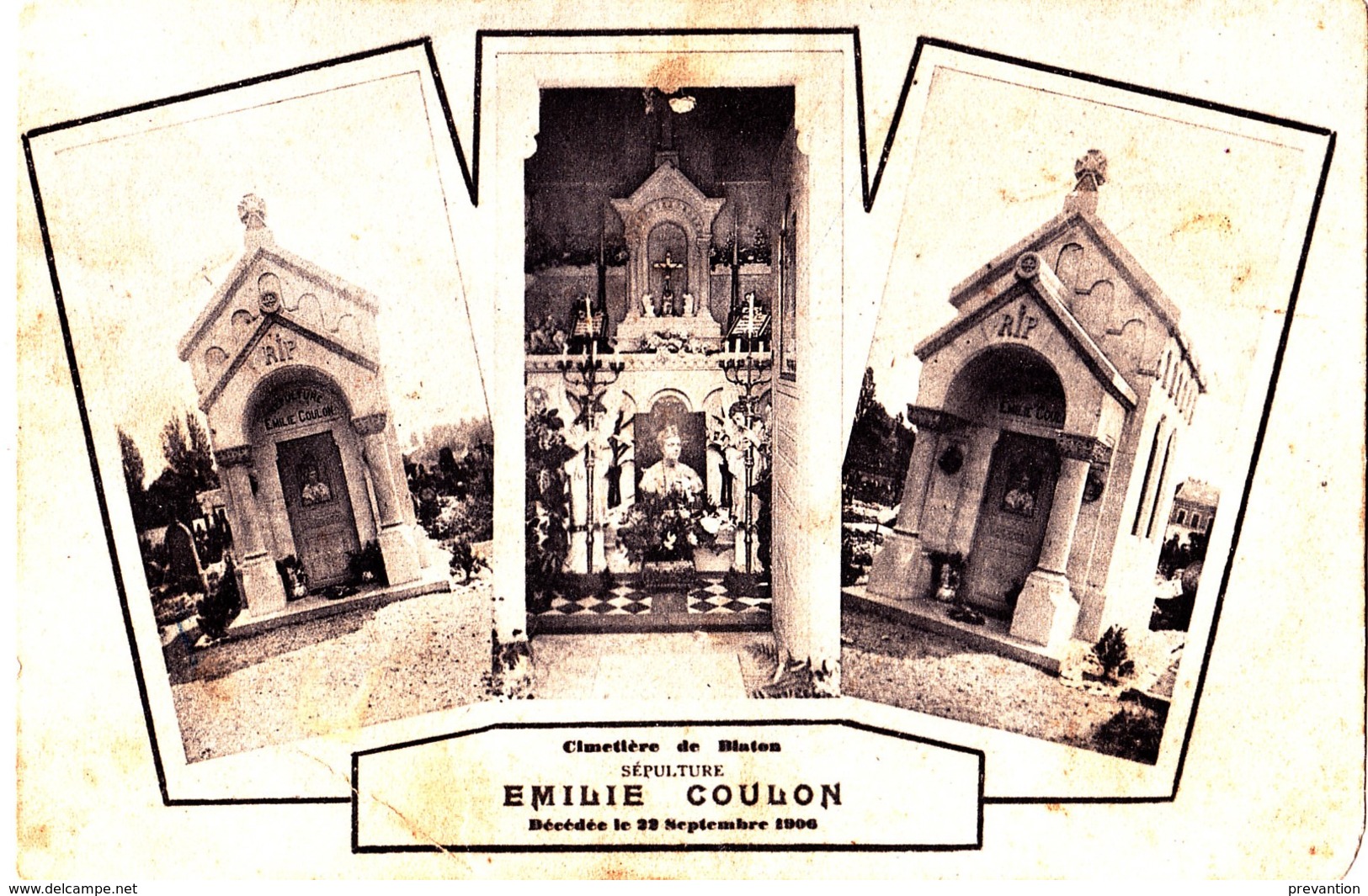 Cimetière De BLATON - Sépulture "Emilie Coulon" - Décédée Le 22 Septembre 1906 - Bernissart