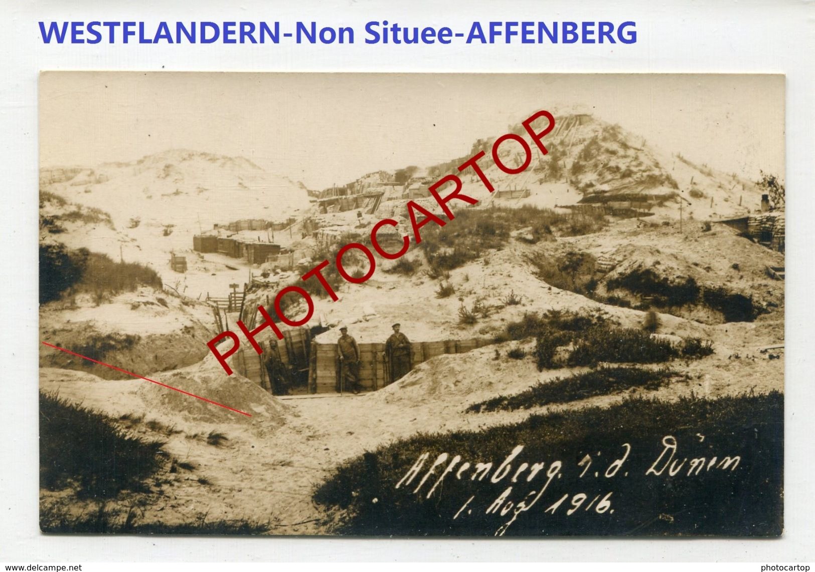 WESTFLANDERN-AFFENBERG-Dünen-CARTE PHOTO Allemande-NON SITUEE-Guerre 14-18-1 WK-BELGIEN-Militaria- - Andere & Zonder Classificatie