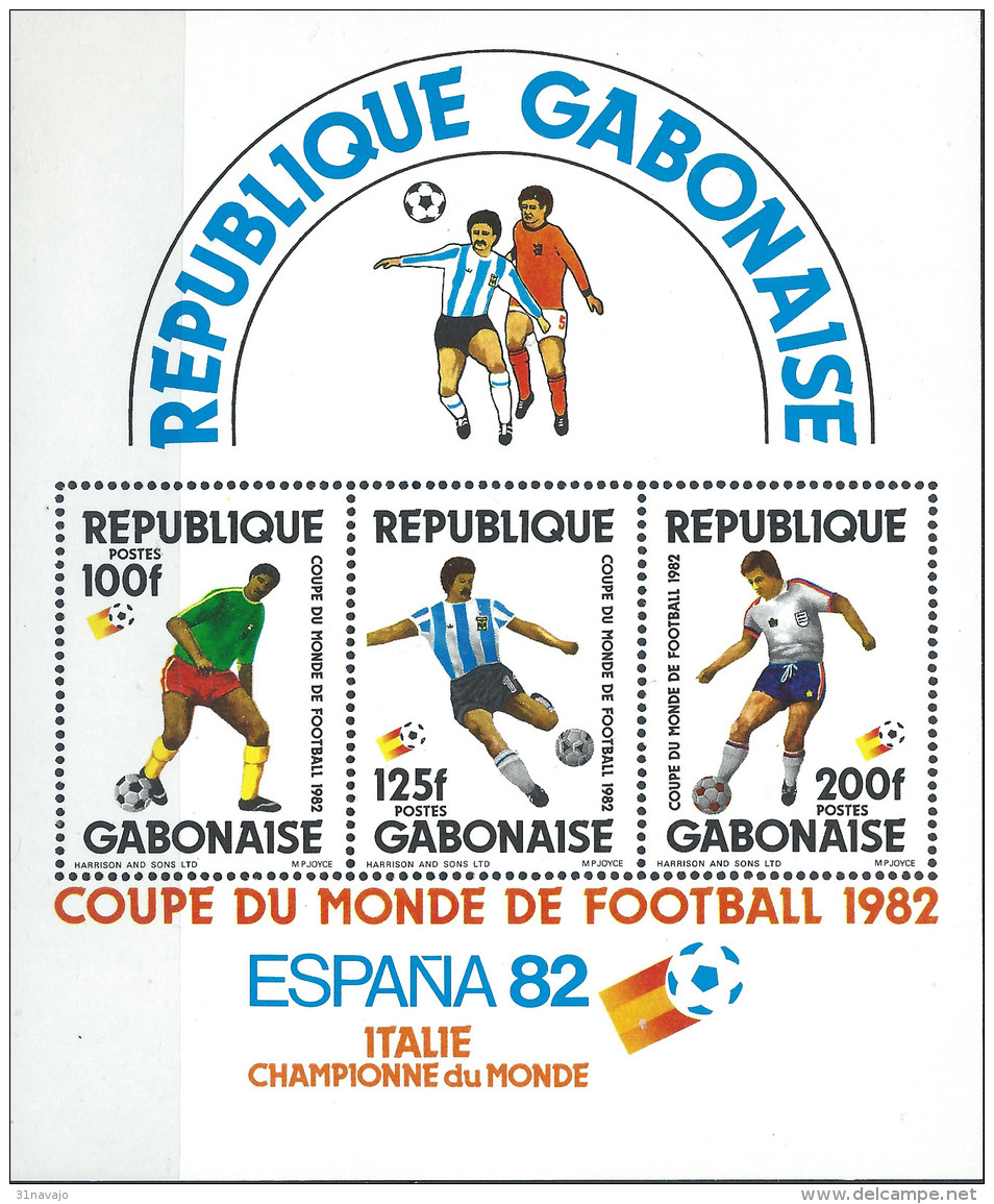 GABON - Vainqueurs De La Coupe De Football 1982 (feuillet) - Gabon