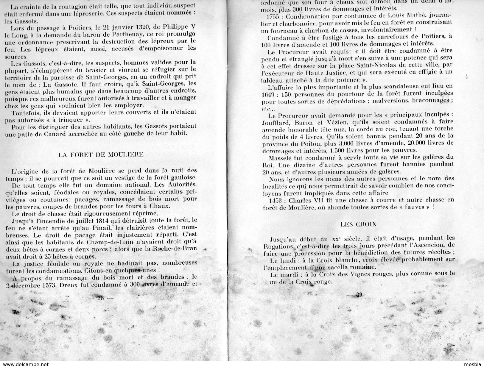 REGIONALISME -  Histoire De SAINT - GEORGES - Les - BAILLARGEAUX  (86)    Raymond Dubois -   Livre Rare Mais Abimé - Poitou-Charentes