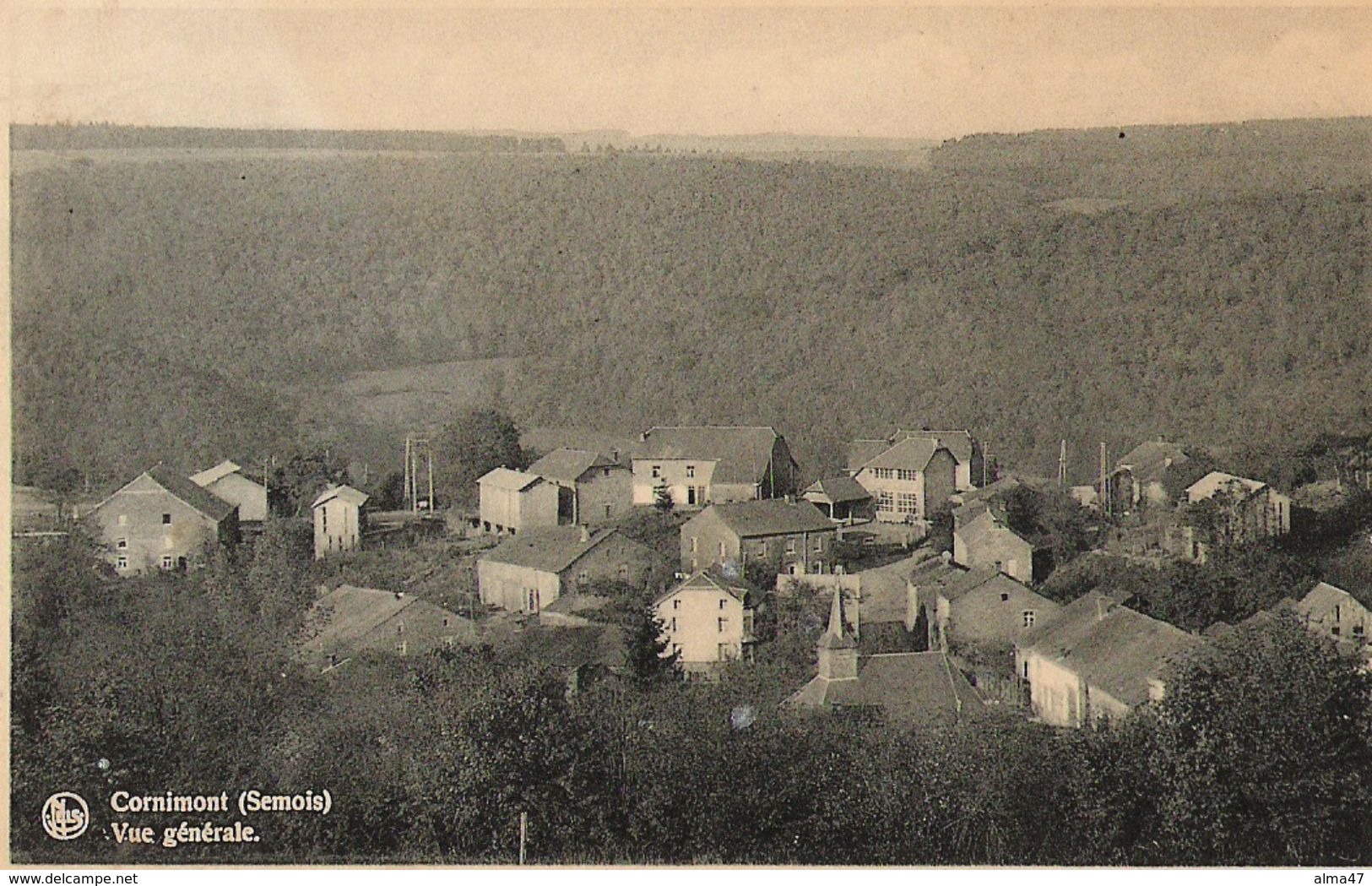 Cornimont - Vue Générale - Circulé 1939 (?) - Edit. Café E. Dixheures, Cornimont - Bievre