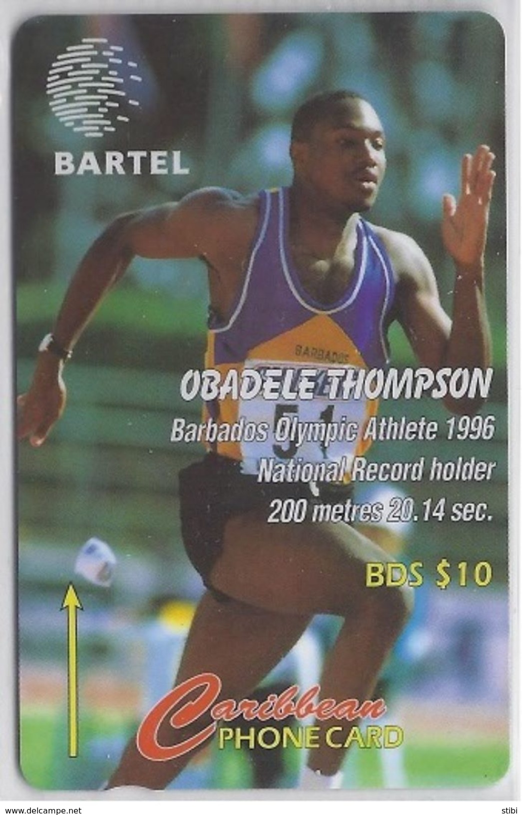 BARBADOS - OBADELE THOMPSON - 125CBDB - Barbados (Barbuda)
