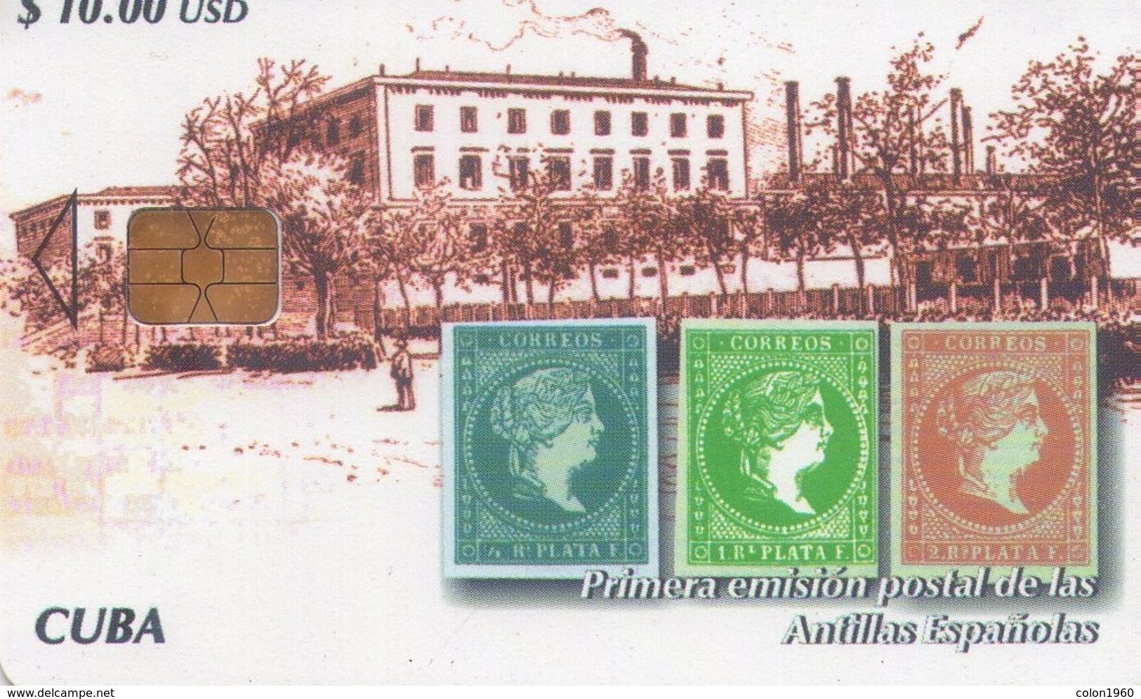 TARJETA TELEFONICA DE CUBA (PRIMERA EMISION POSTAL DE LAS ANTILLAS ESPAÑOLAS) (334) - Cuba