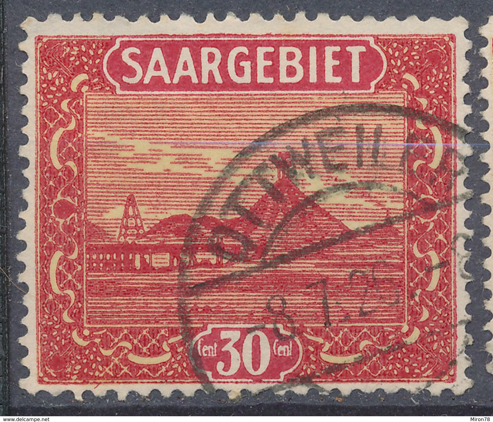 Stamp Saar 1922 Scott#108 30c Used Lot#37 - Usados