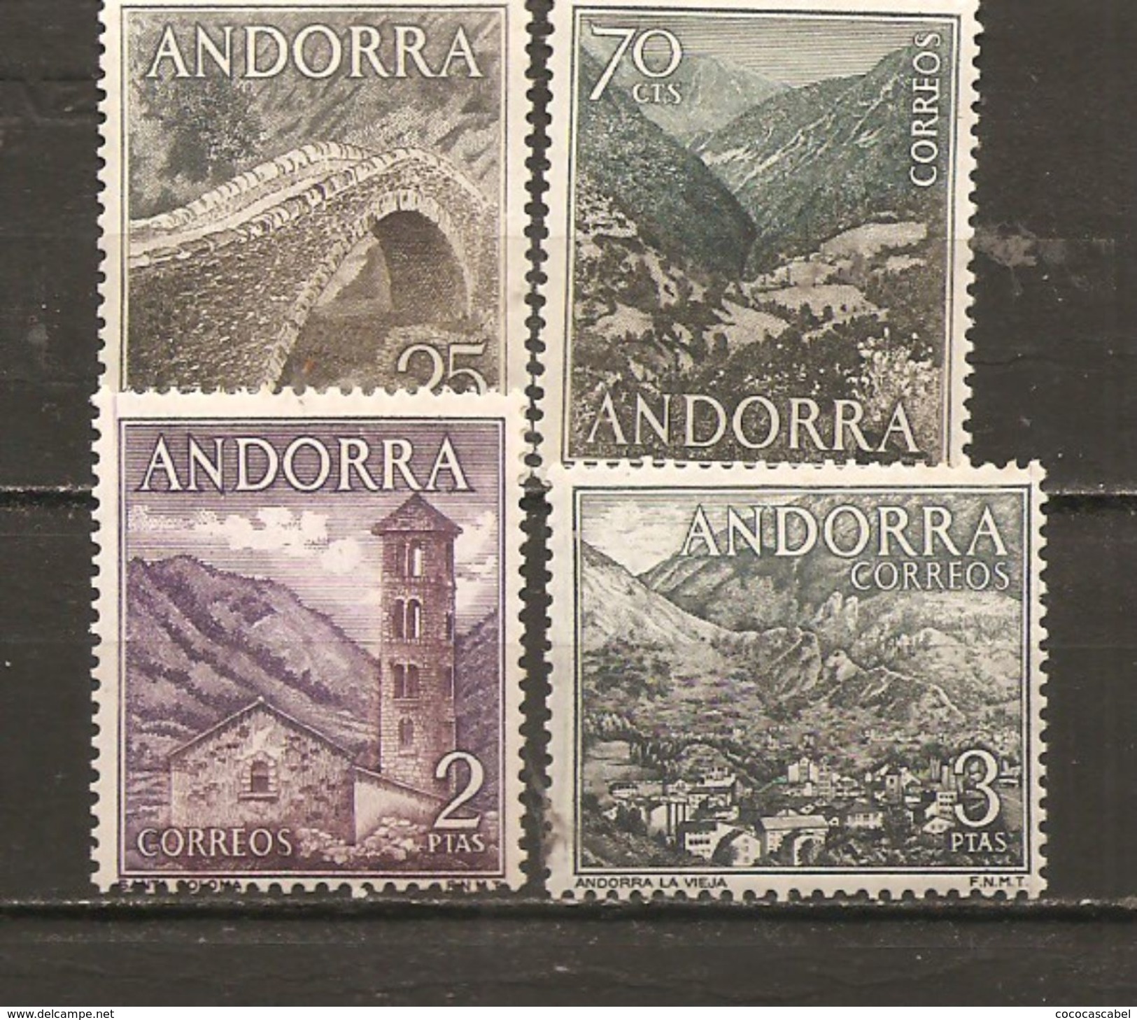 Andorra Española - Edifil 60-61, 63, 65 - Yvert  53-54, 56, 58 (MH/*) - Unused Stamps