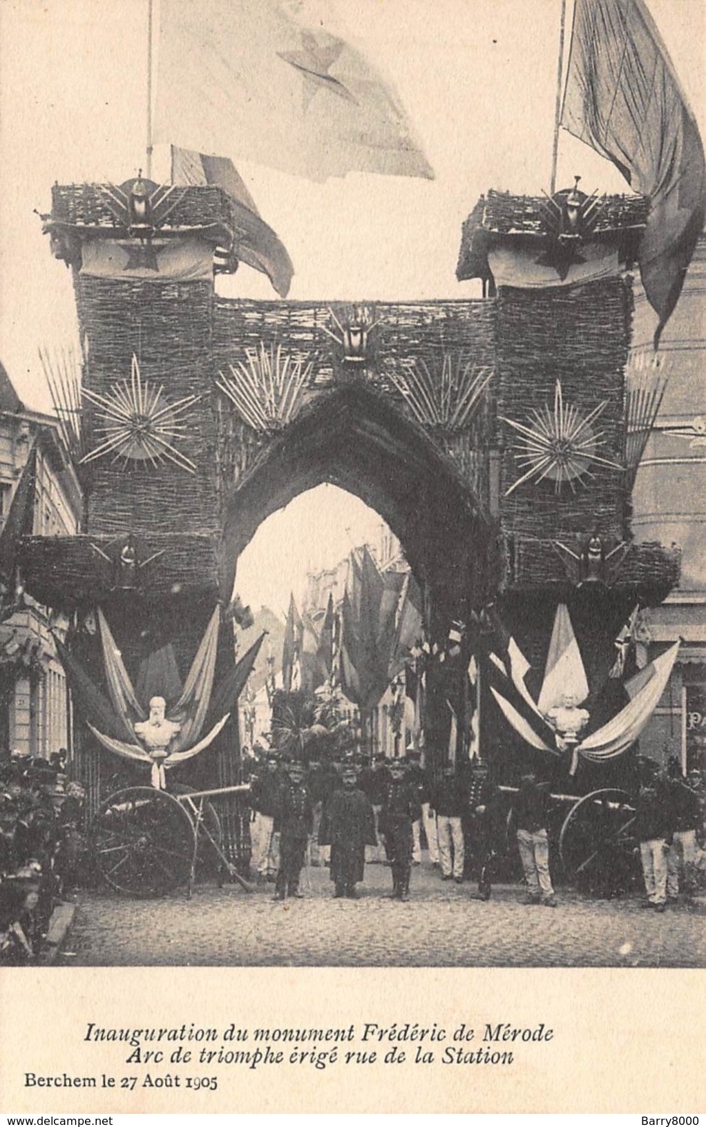 Antwerpen Anvers Berchem Inauguration Du Monument Frédéric De Mérode. Arc De Triomphe érigé Rue De La Station     X 2547 - Antwerpen