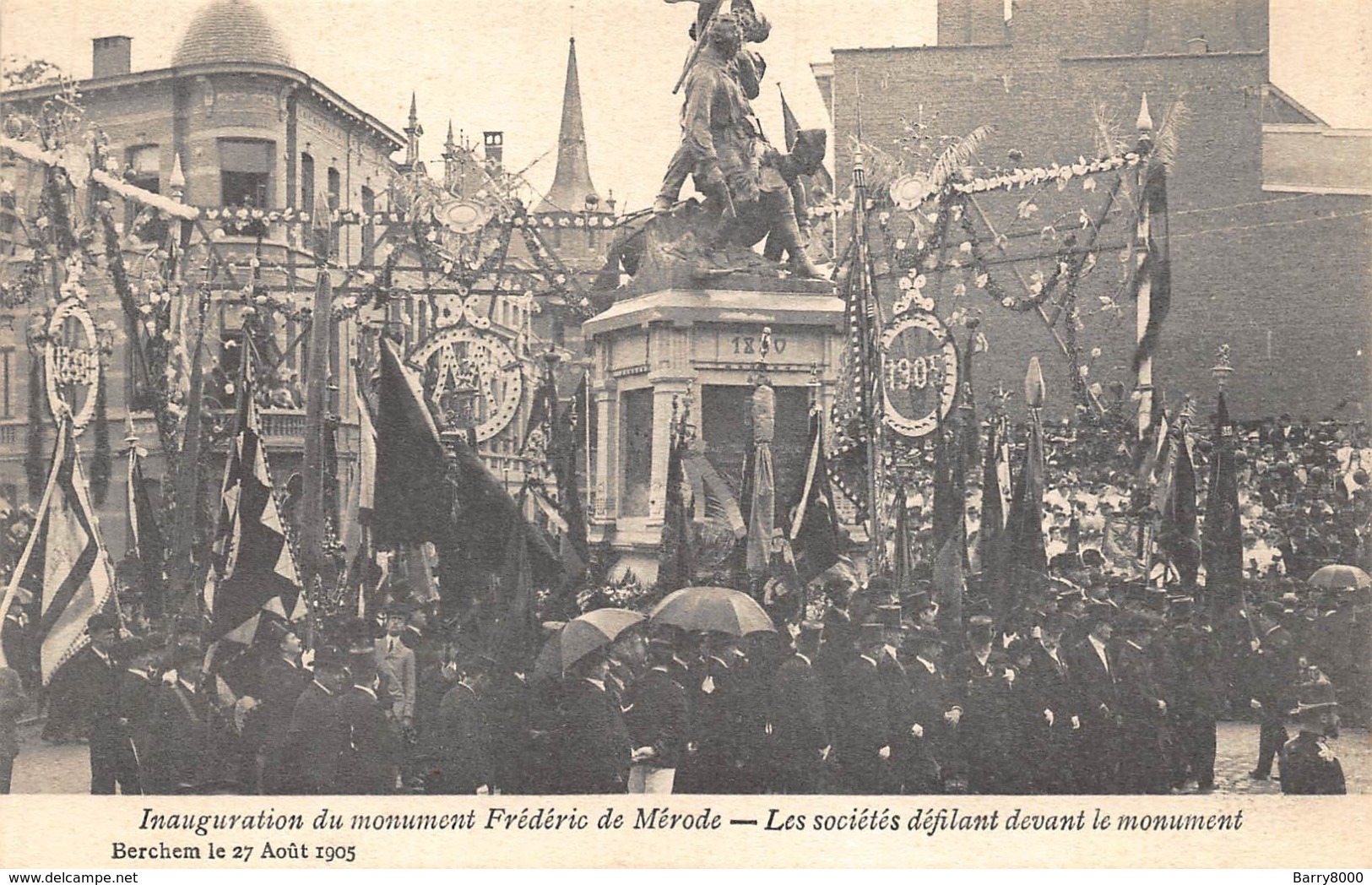 Antwerpen Anvers Berchem Inauguration Du Monument Frédéric De Mérode. Les Sociétés Défilant     X 2548 - Antwerpen