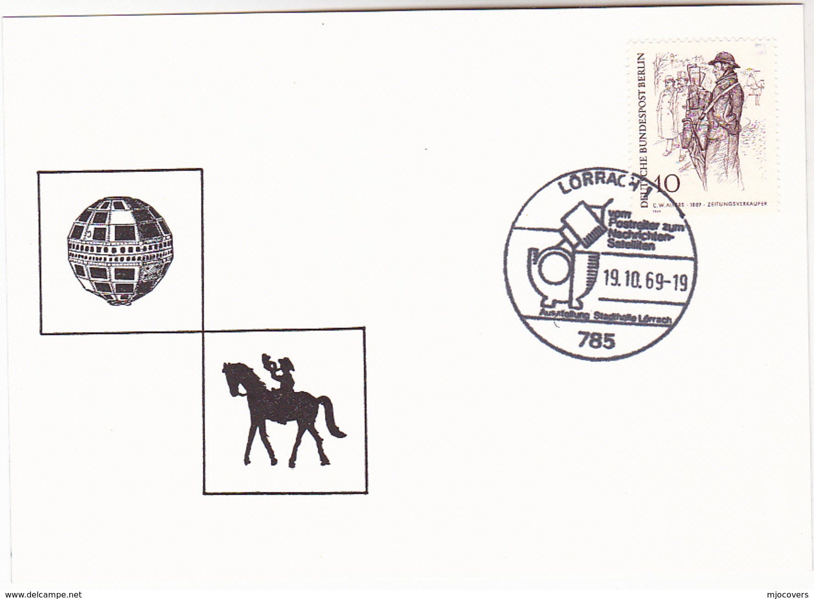 1969  Lorrach SPACE EVENT COVER Card Germany  Stamps - Europe