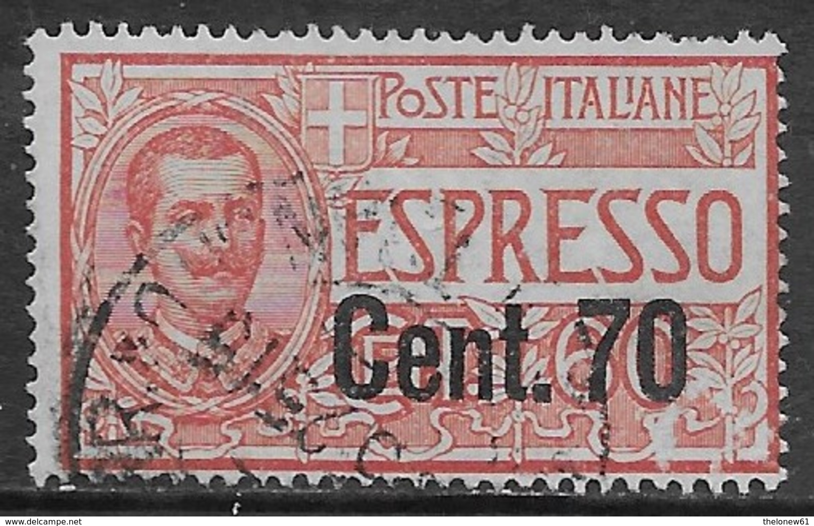 Italia Italy 1925 Regno Floreale Espresso Soprastampato C70 Sa N.E9 US - Posta Espresso