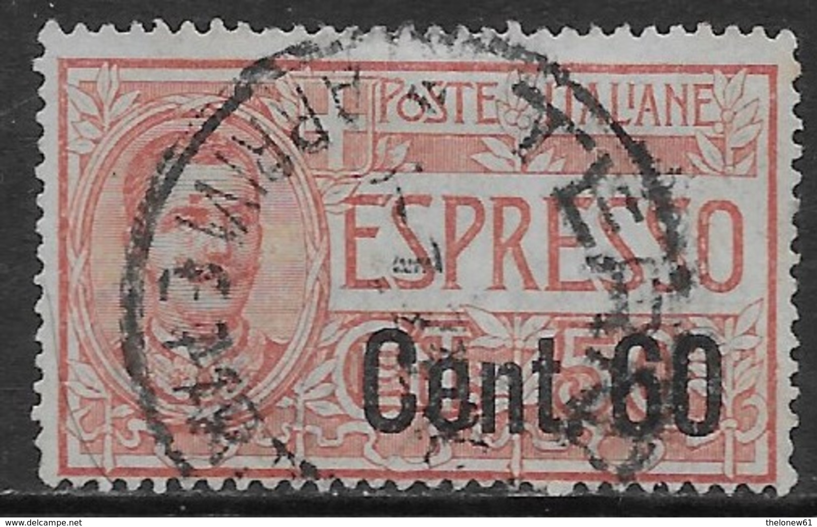 Italia Italy 1922 Regno Floreale Espresso Soprastampato C60 Sa N.E6 US - Express Mail