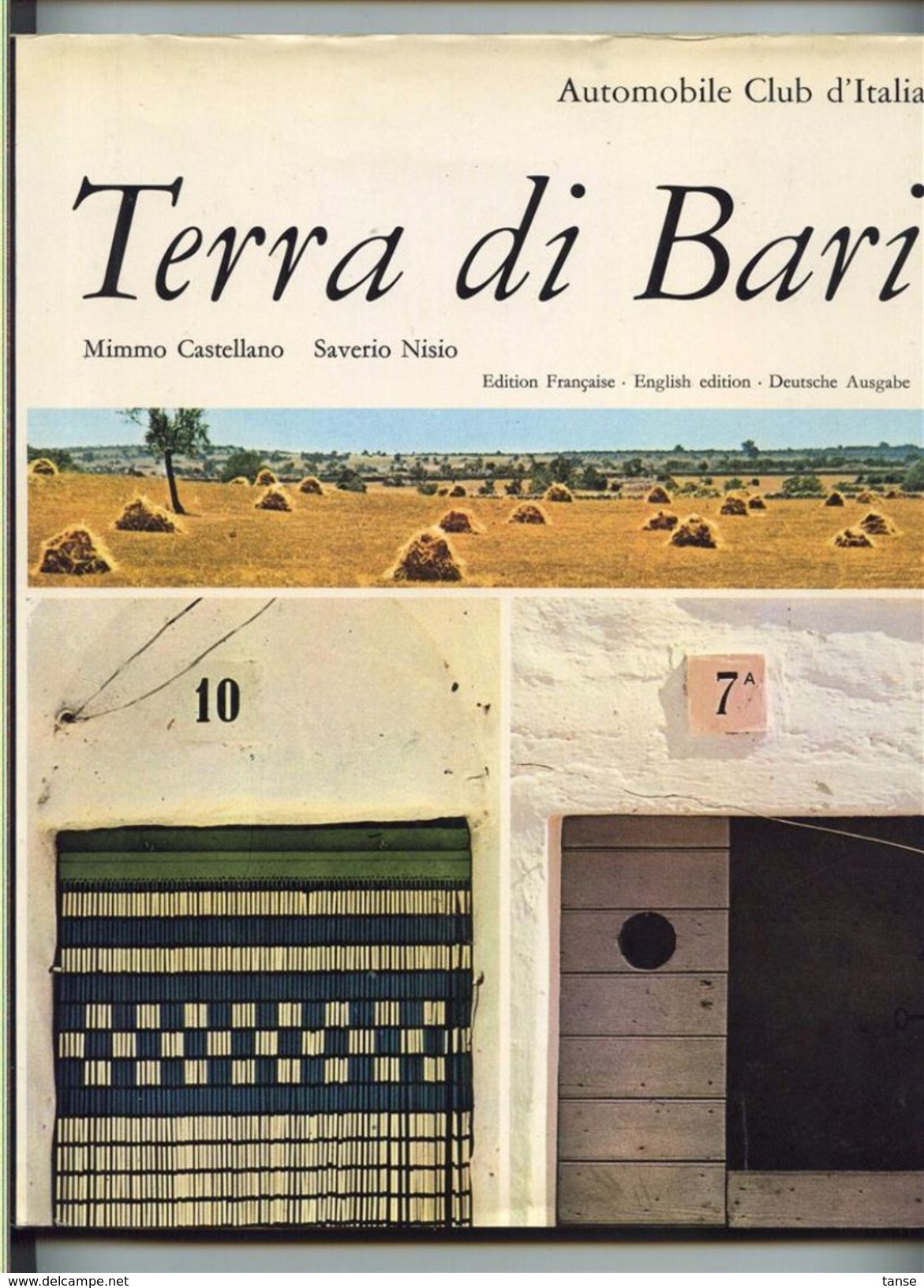 Terra Di Bari (Apulia-Italy) - 1968 Automobile Club D'Italia (Edition Francaise, English Edition, Deutsche Ausgabe) - Aardrijkskunde