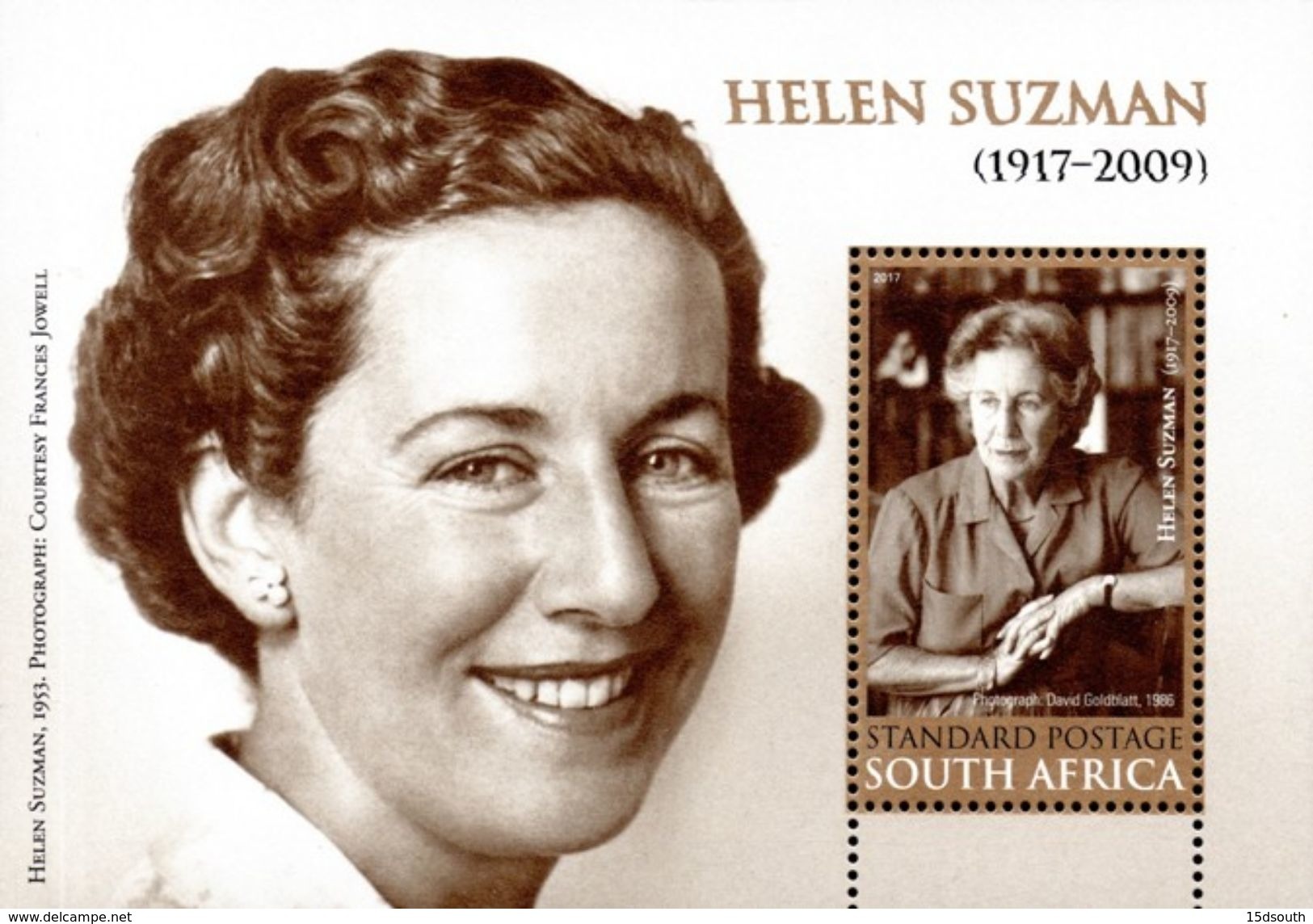 South Africa - 2017 Helen Suzman Birth Centenary MS (**) - Nuevos