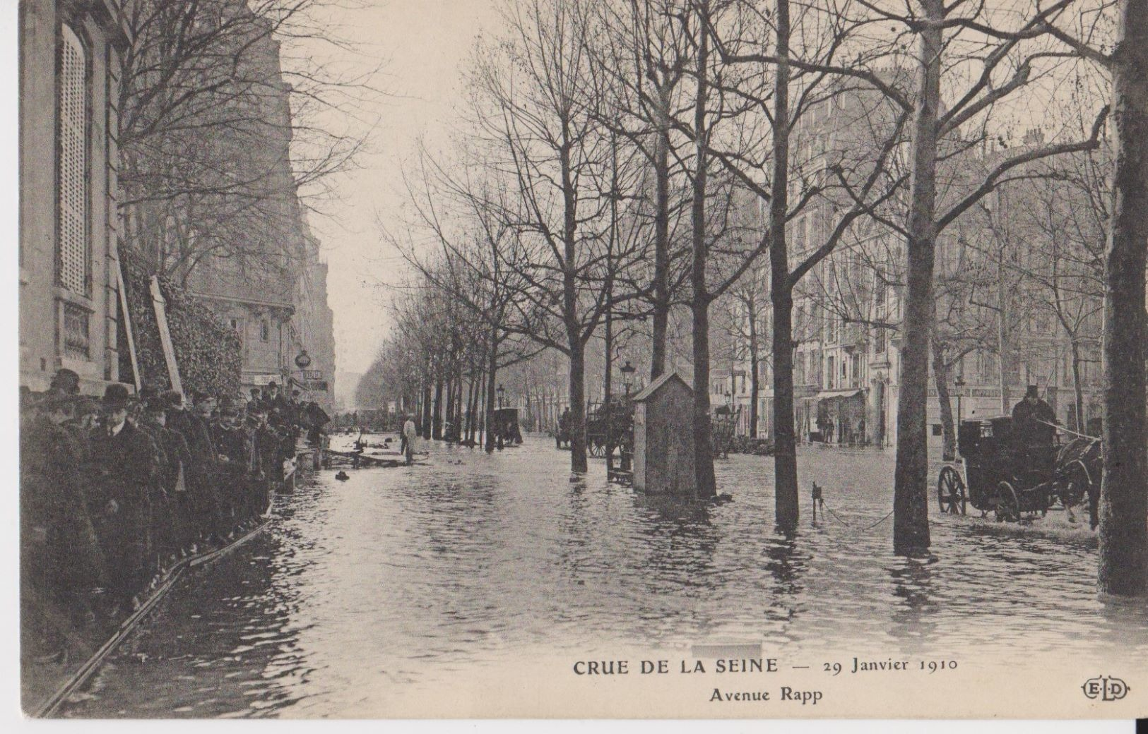 Crue De La Seine -  29 Janvier 1910 - Avenue Rapp - ELD - Inondations De 1910