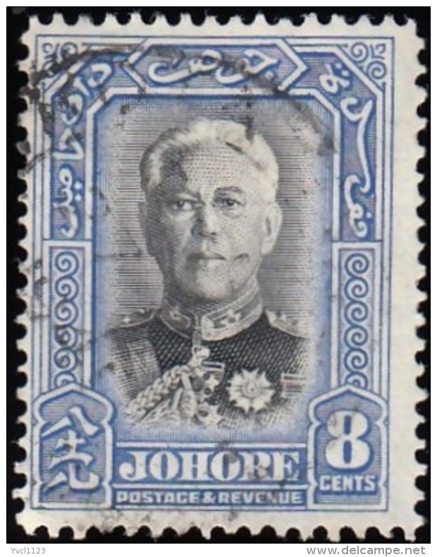 MALAYA Johore - Scott #127 Sultan Ismail / Used Stamp - Johore