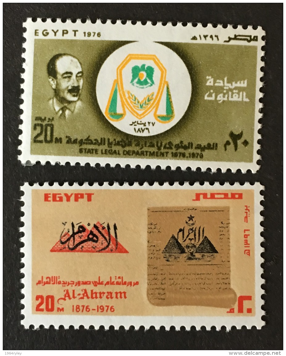 Egypt - MH* - 1976 - # 1008, 1010 - Unused Stamps