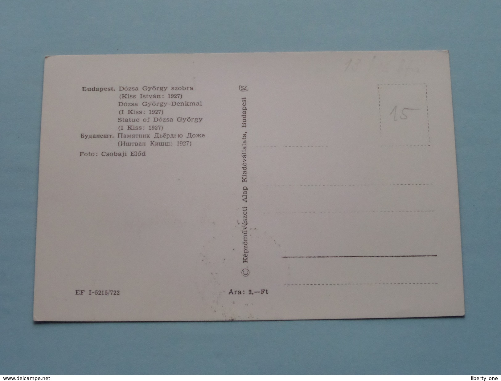 DOZSA GYÖRGY SZOBRA - 1972 ( Zie Foto Voor Details ) - Cartes-maximum (CM)