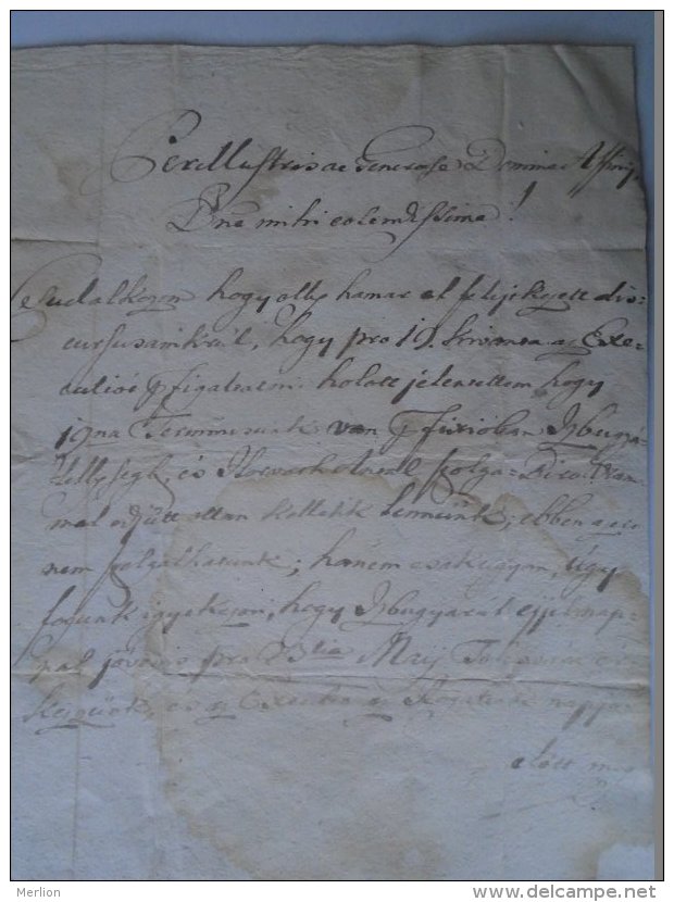 AV510.4 Old Document - Letter - Hungary 1780 - Australië