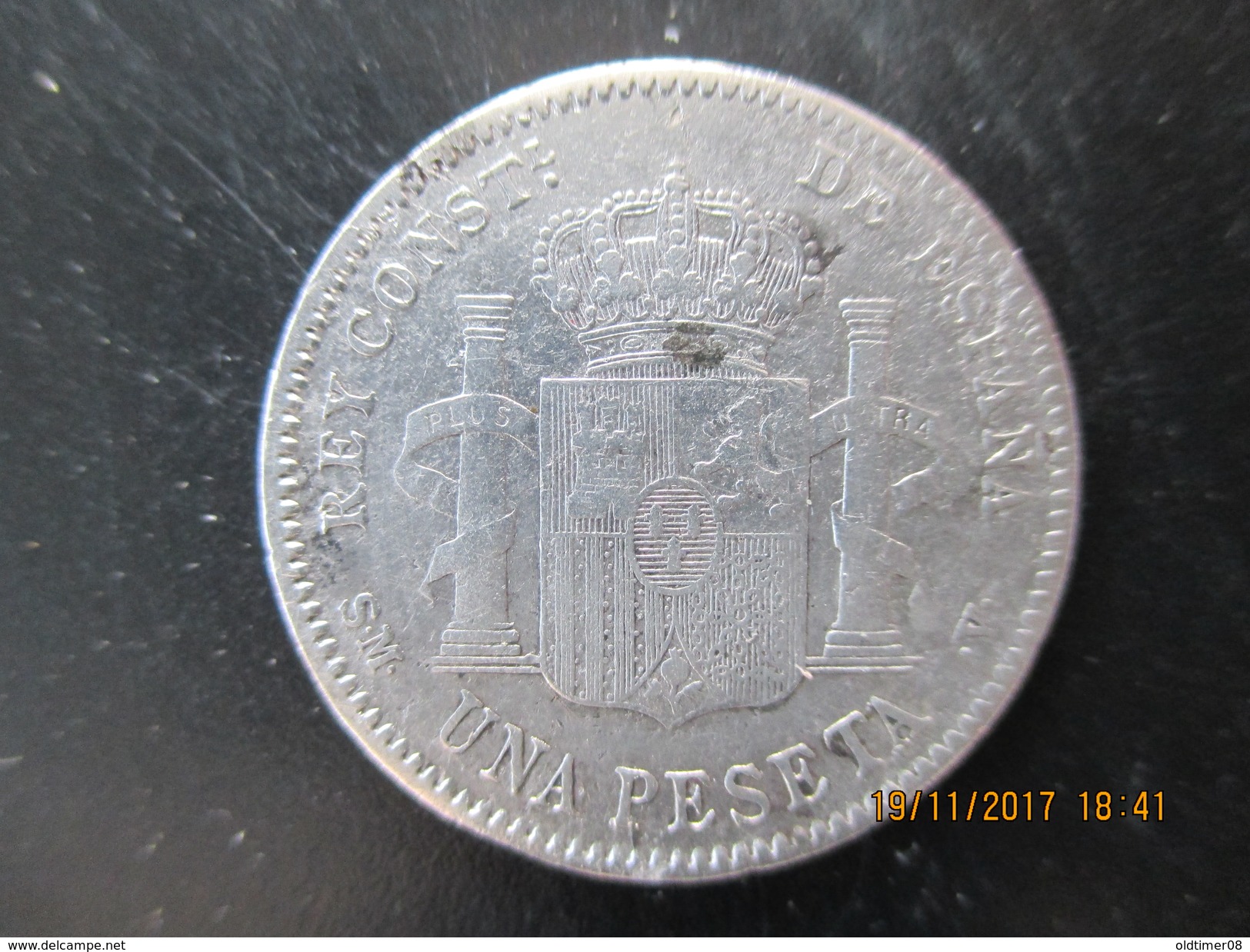 Espagne, Alphonse XIII, 1 Peseta 1900 Madrid, T TB - 1 Peseta