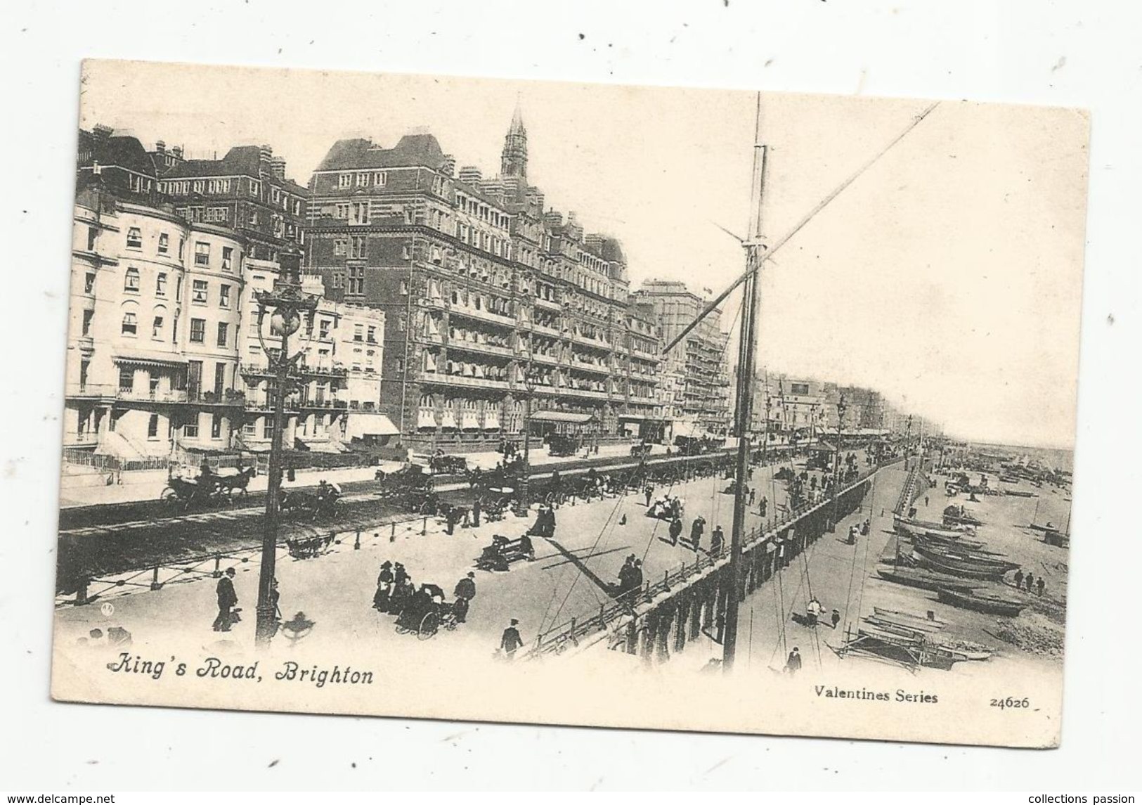 Cp, Angleterre , BRIGHTON , King's Road , Voyagée 1907, Valentines Series , N° 24626 , Ed : Pictorial Centre - Brighton