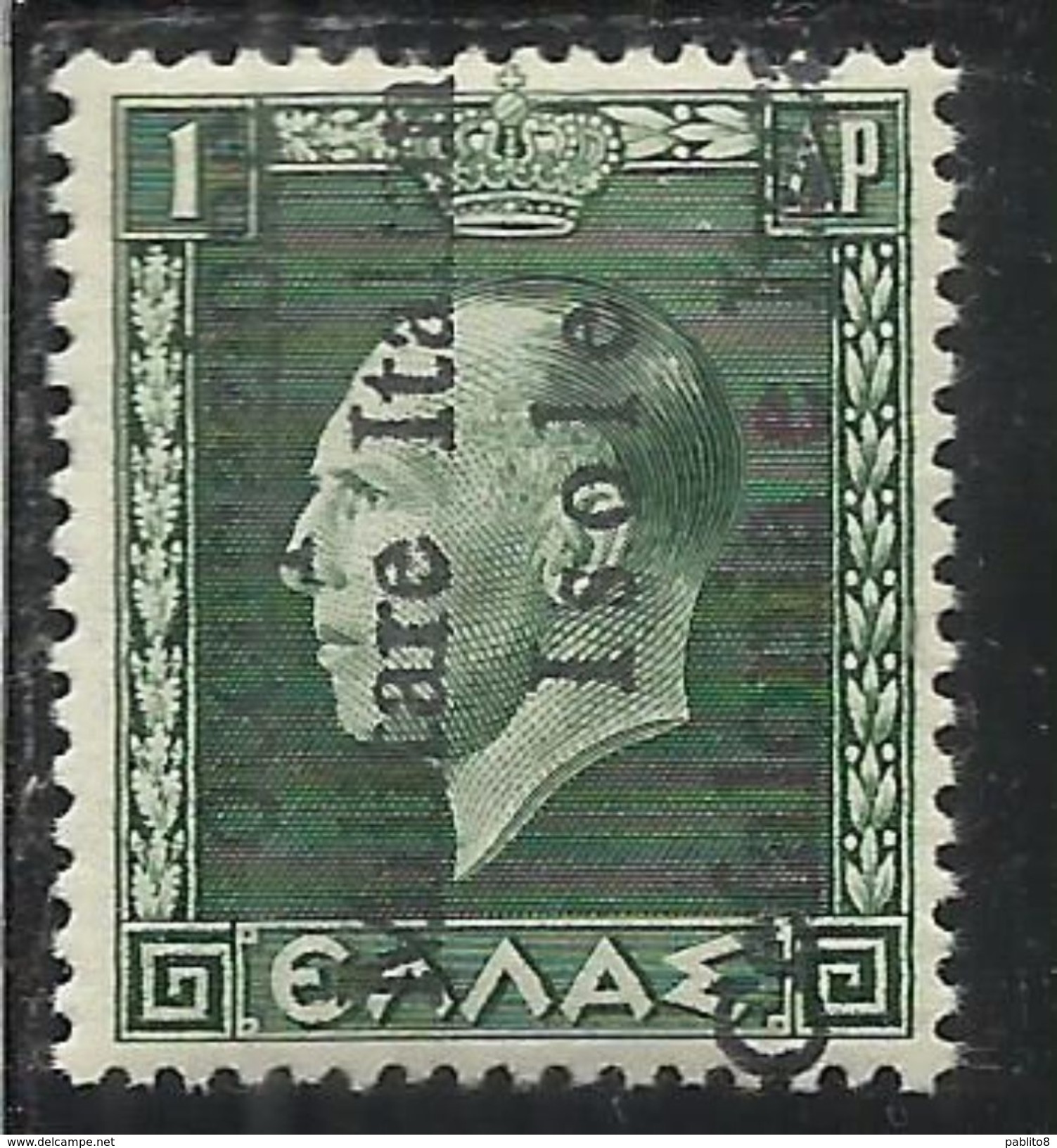 OCCUPAZIONE ITALIANA ITACA ITHACA 1941 EFFIGIE DI GIORGIO II KING GEORGE EFFIGY 1D MNH FIRMATO SIGNED - Cefalonia & Itaca