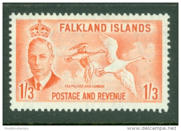 Falkland Is: 1950   KGVI   SG181    1/3d      MH - Falklandinseln