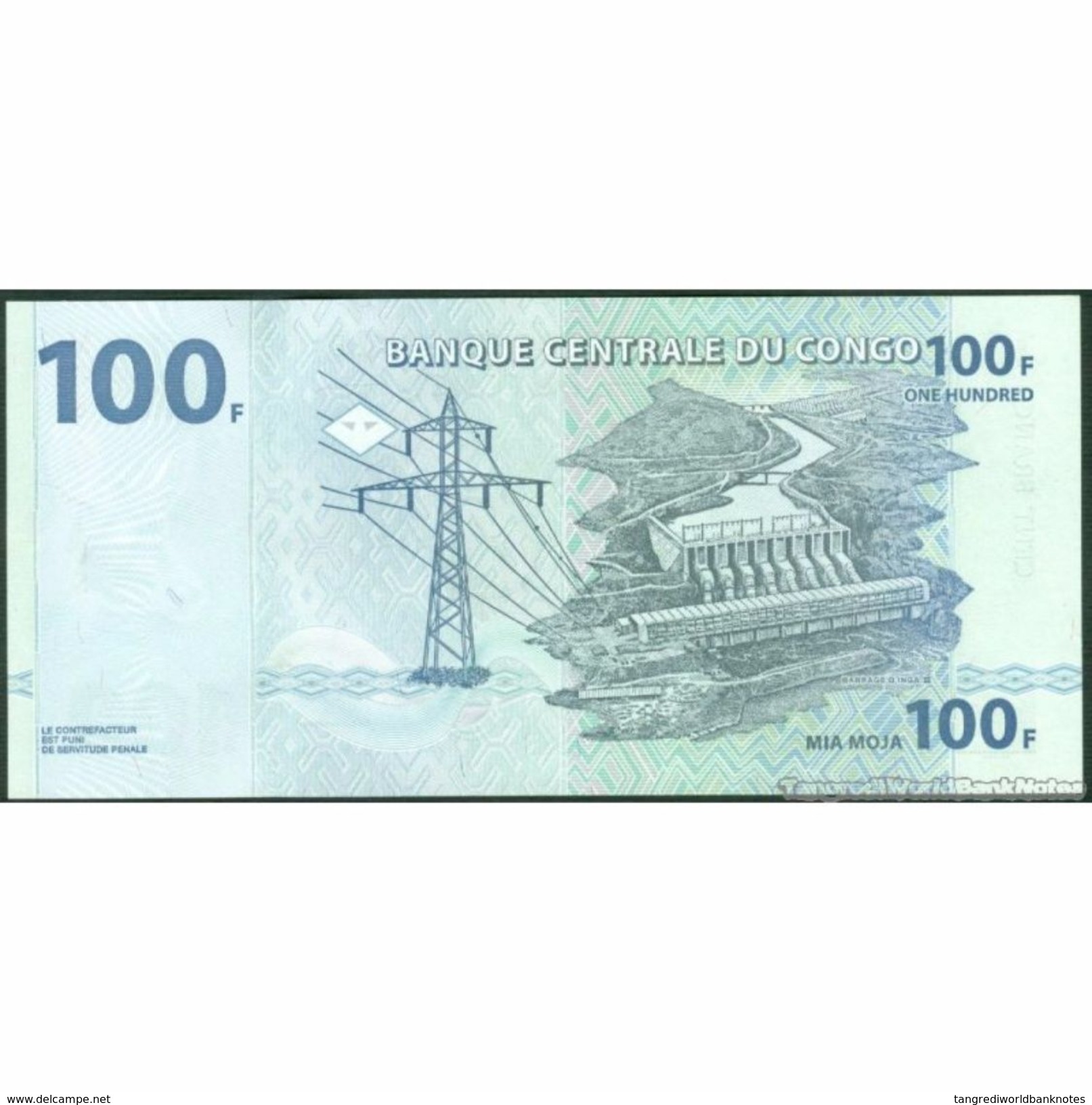 TWN - CONGO DEM. REP. 92 - 100 Francs 4.1.2000 M-S (G&D) UNC - Repubblica Democratica Del Congo & Zaire