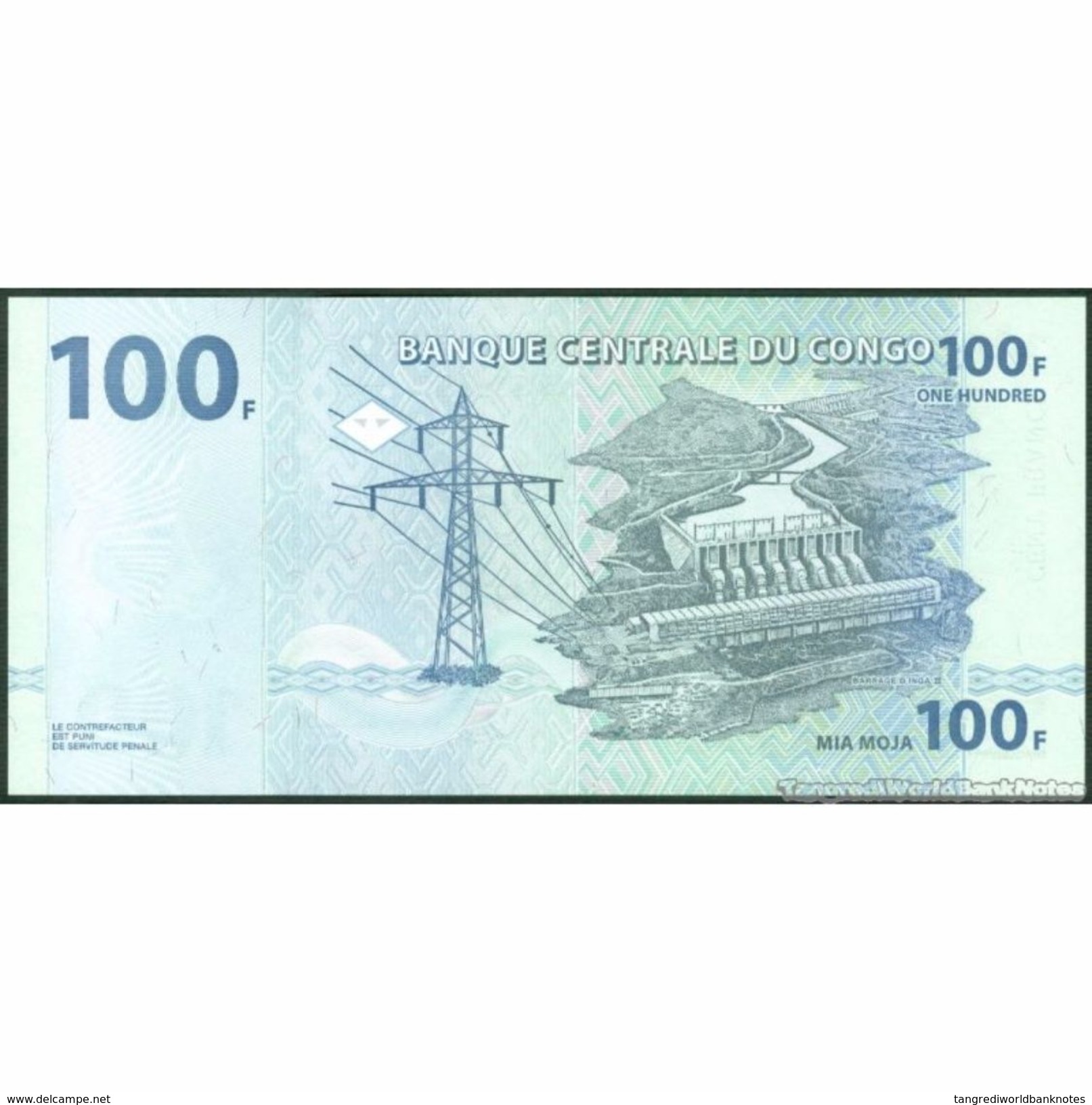 TWN - CONGO DEM. REP. 92 - 100 Francs 4.1.2000 M-X (G&D) UNC - Repubblica Democratica Del Congo & Zaire