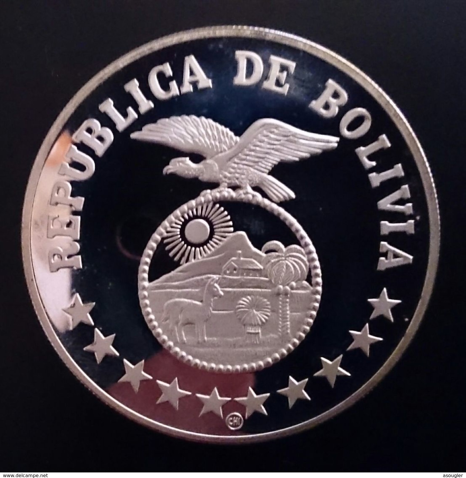 BOLIVIA 200 PESOS BOLIVIANOS 1979 SILVER PROOF "International Year Of The Child" Free Shipping Via Registered Air Mail - Bolivie