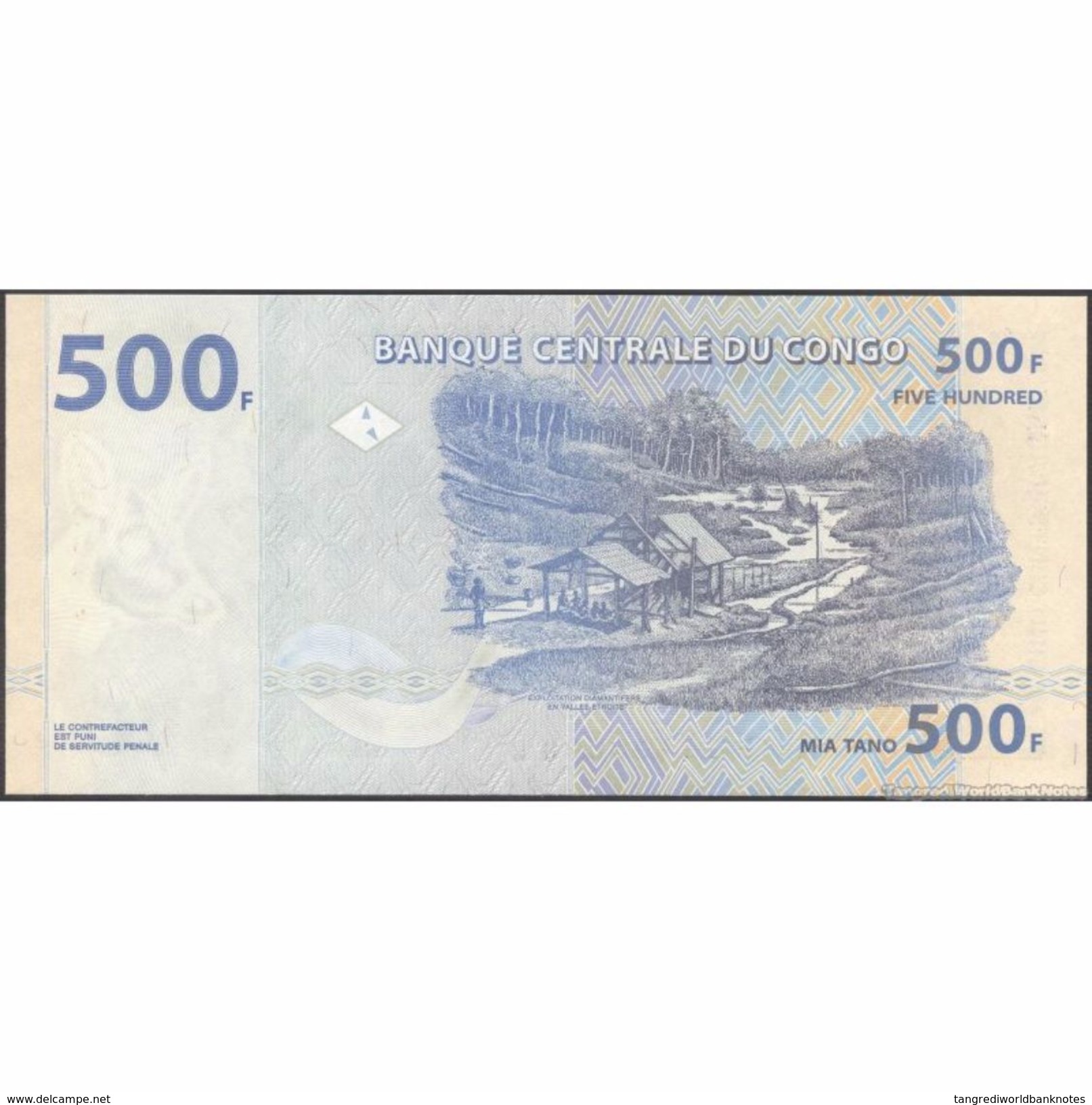 TWN - CONGO DEM. REP. 96C 500 Francs 4.1.2002 PG-L (HdM) UNC - Democratic Republic Of The Congo & Zaire